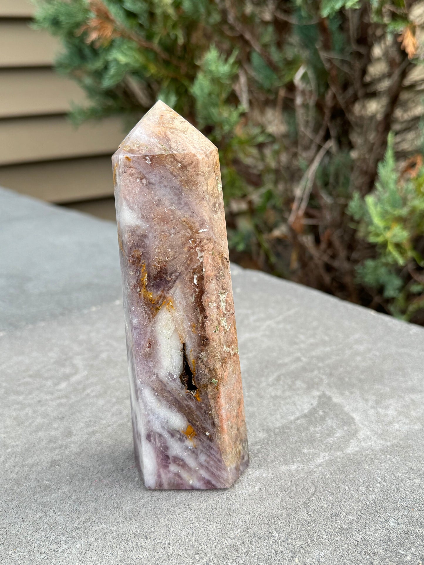 Included Garden Purple Fluorite Tower
