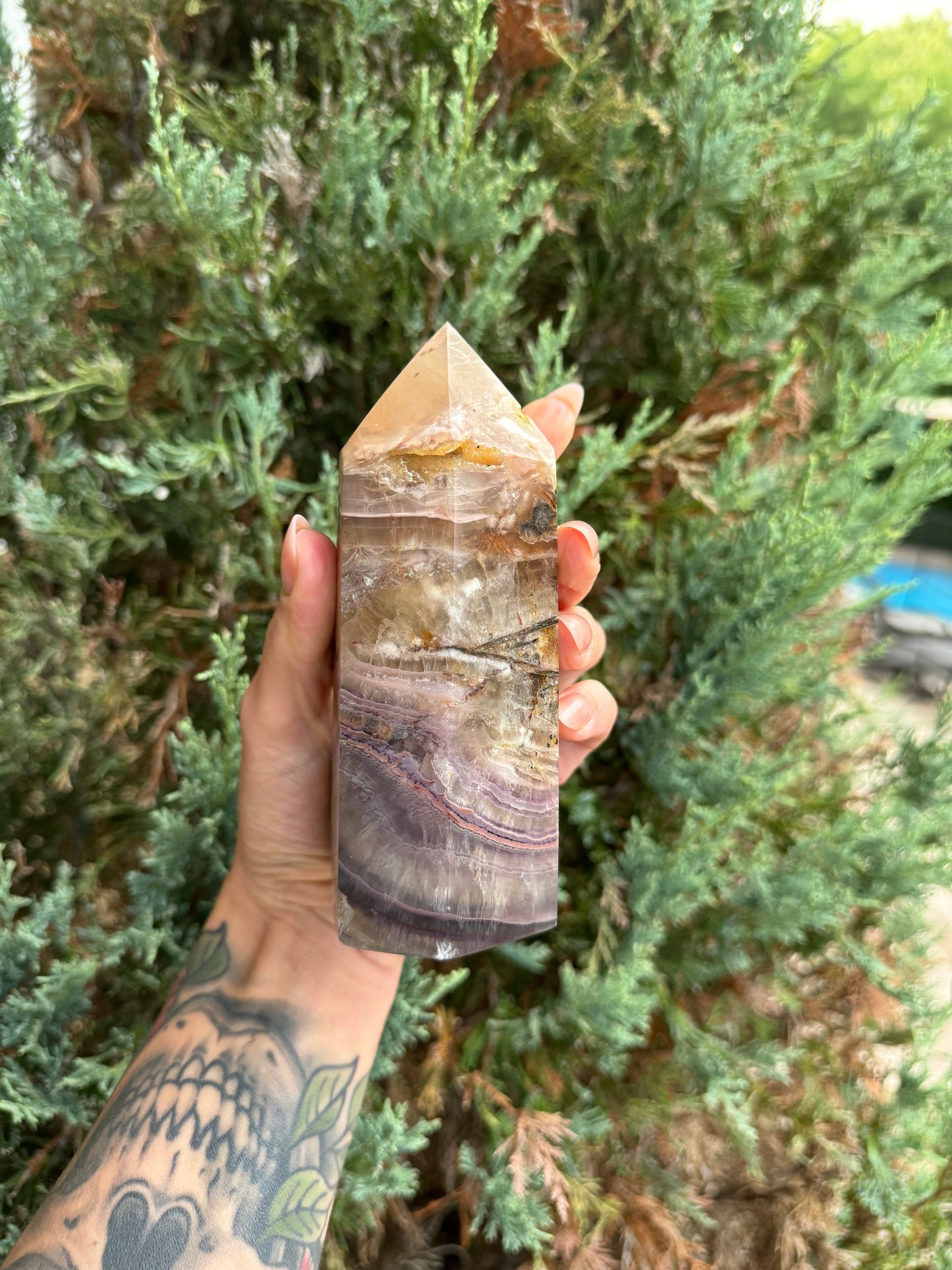 Included Garden Fluorite Tower