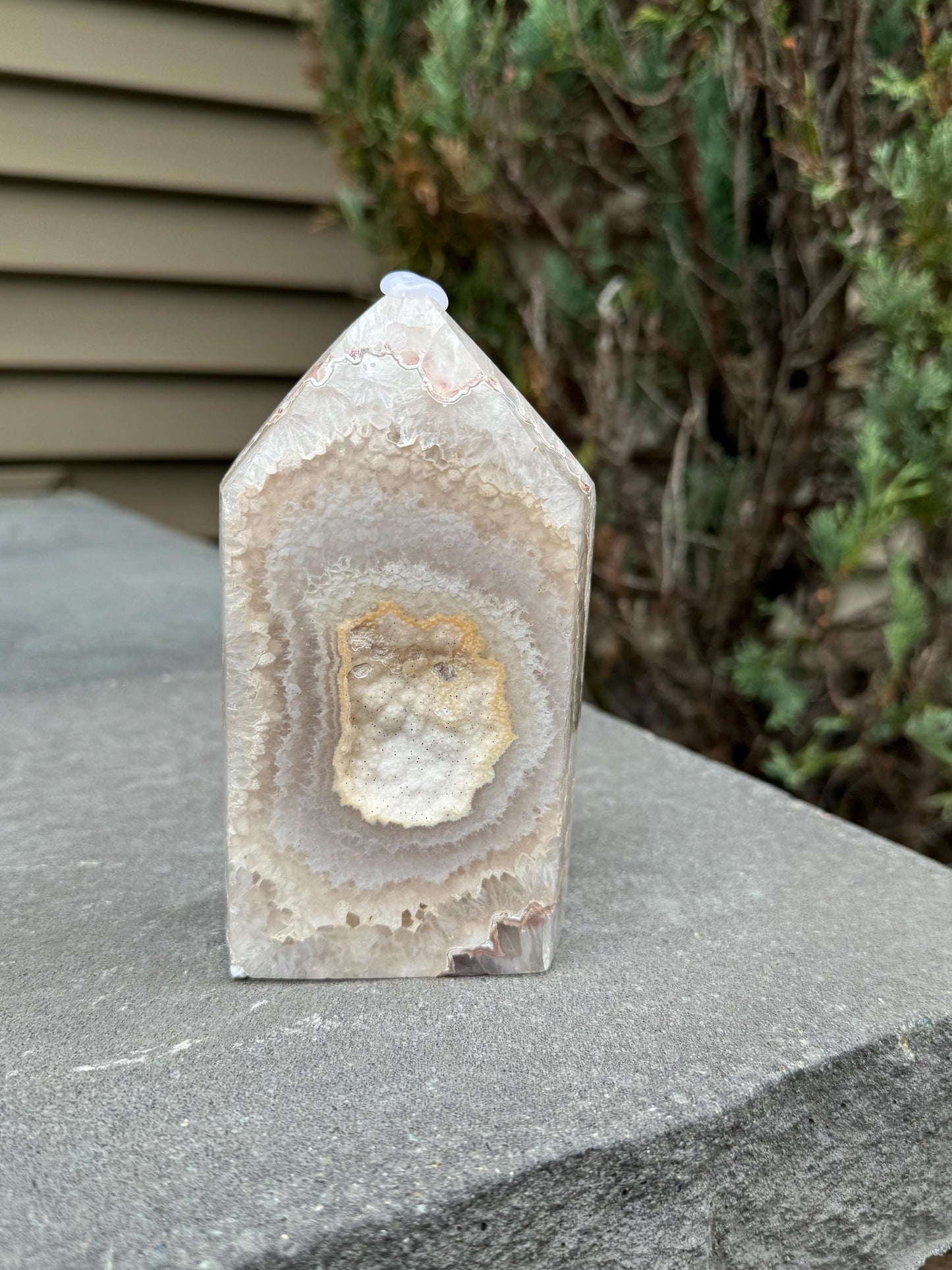 Druzy Pink & White Agate Tower (5.5")