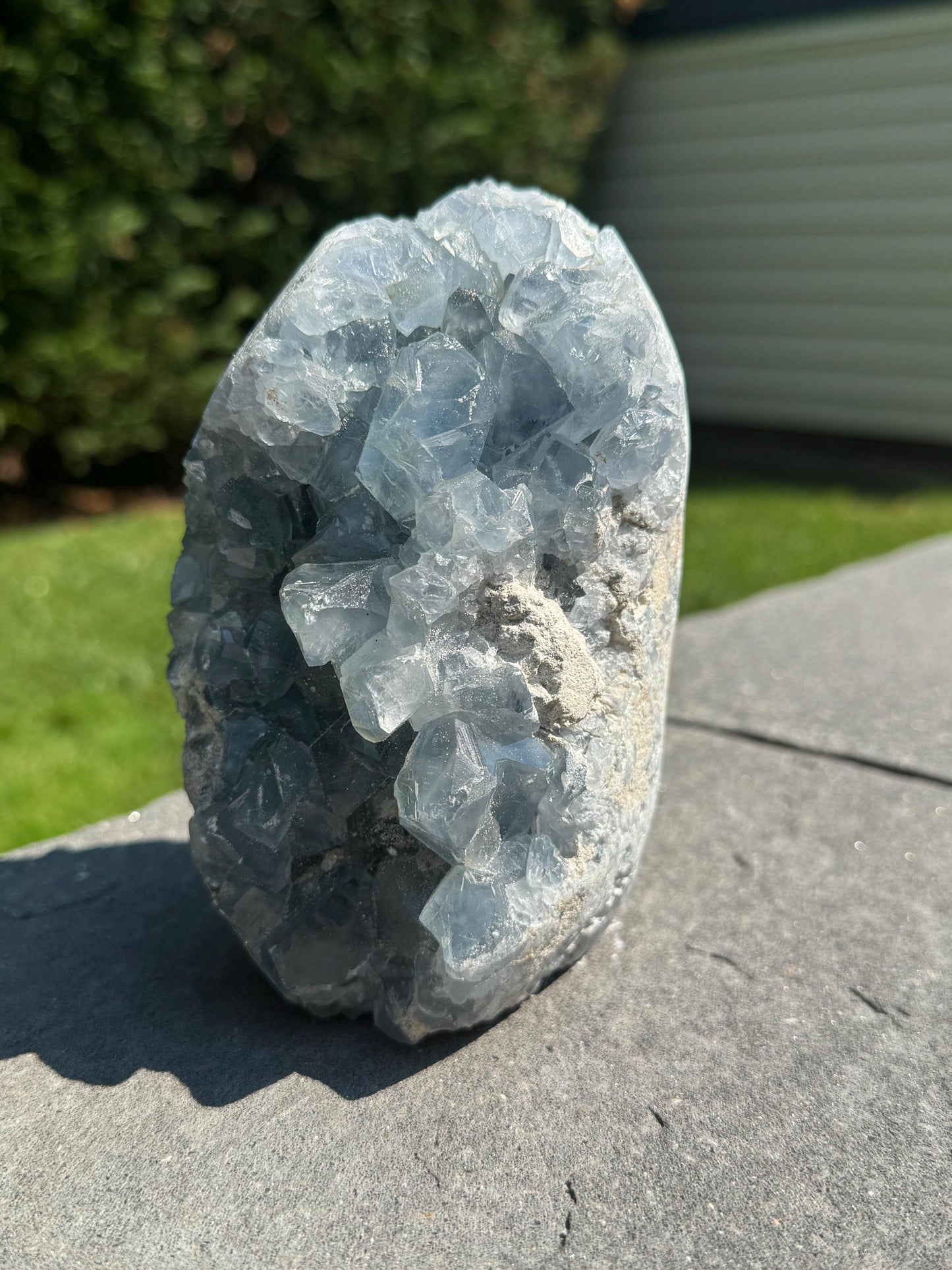 Blue Celestite Cutbase Freeform (4.5lbs)