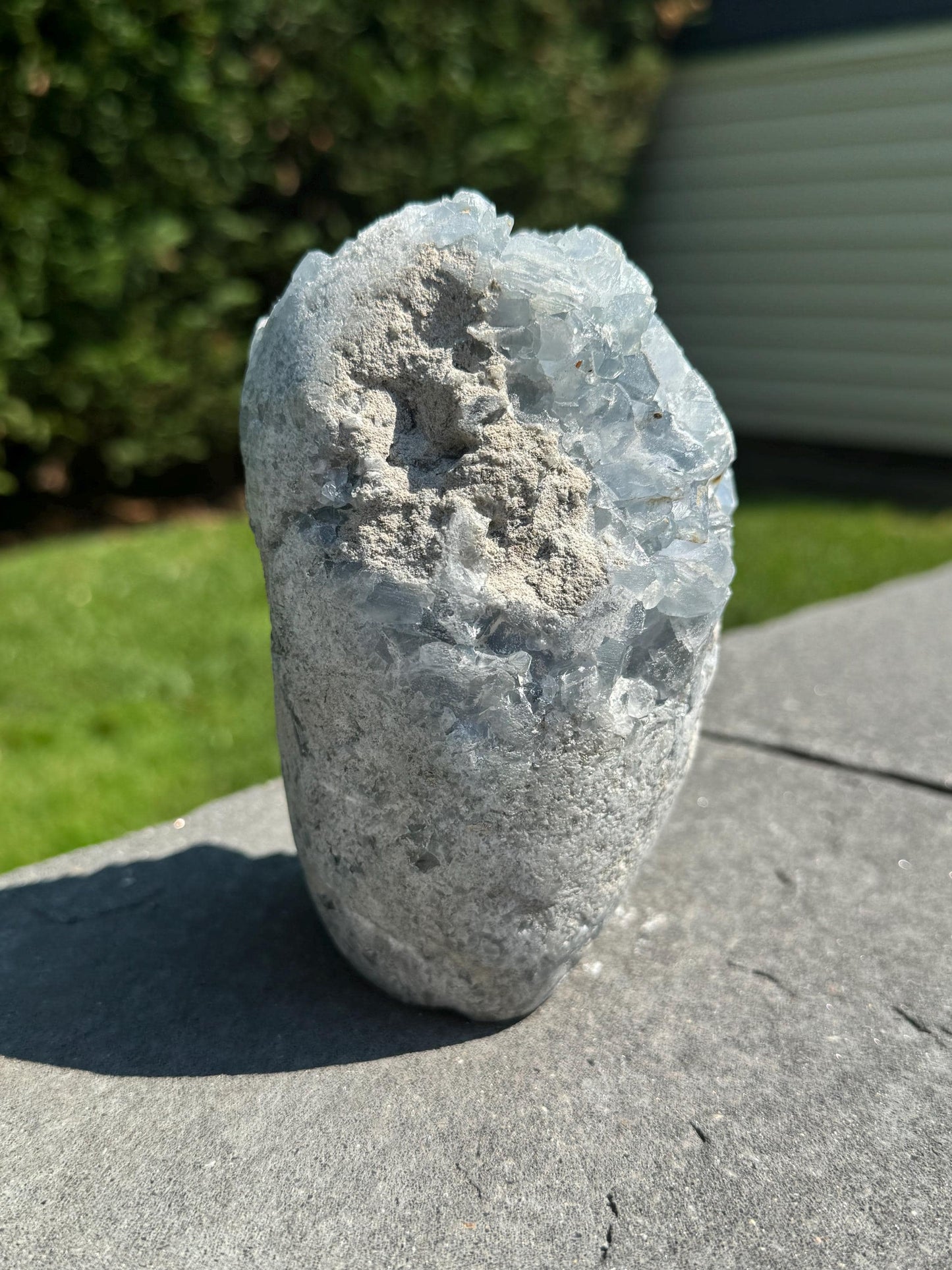 Blue Celestite Cutbase Freeform (4.5lbs)