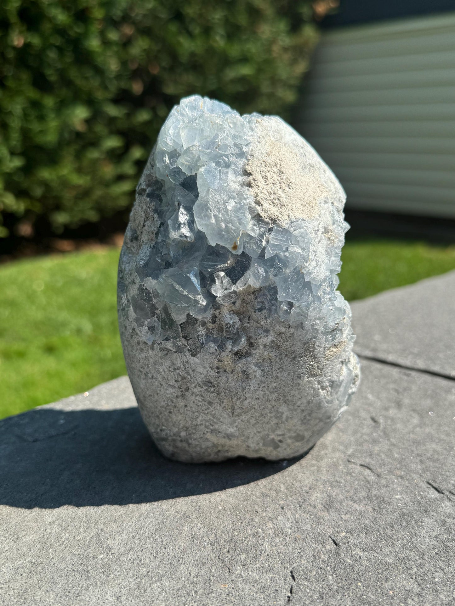 Blue Celestite Cutbase Freeform (4.5lbs)
