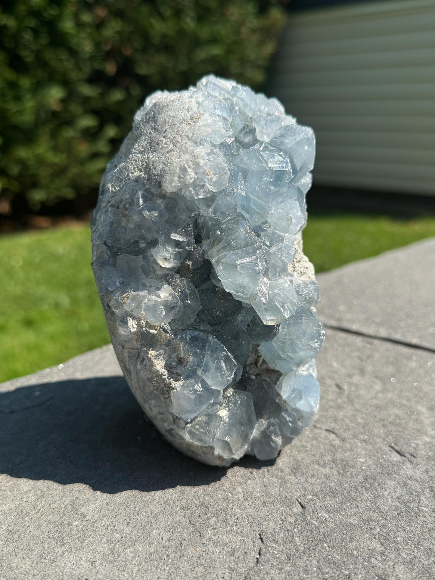 Blue Celestite Cutbase Freeform (4.5lbs)