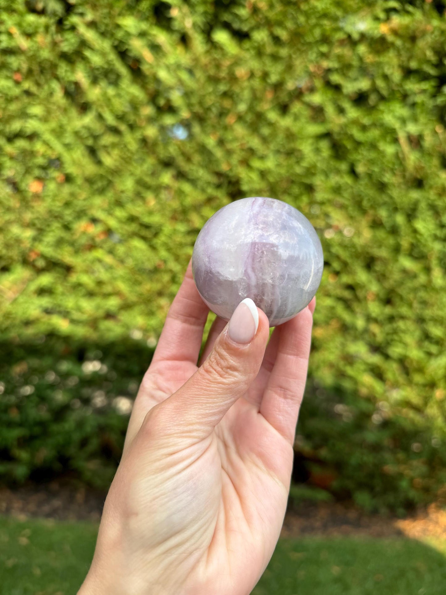 Pastel Banded Fluorite Sphere (51MM)