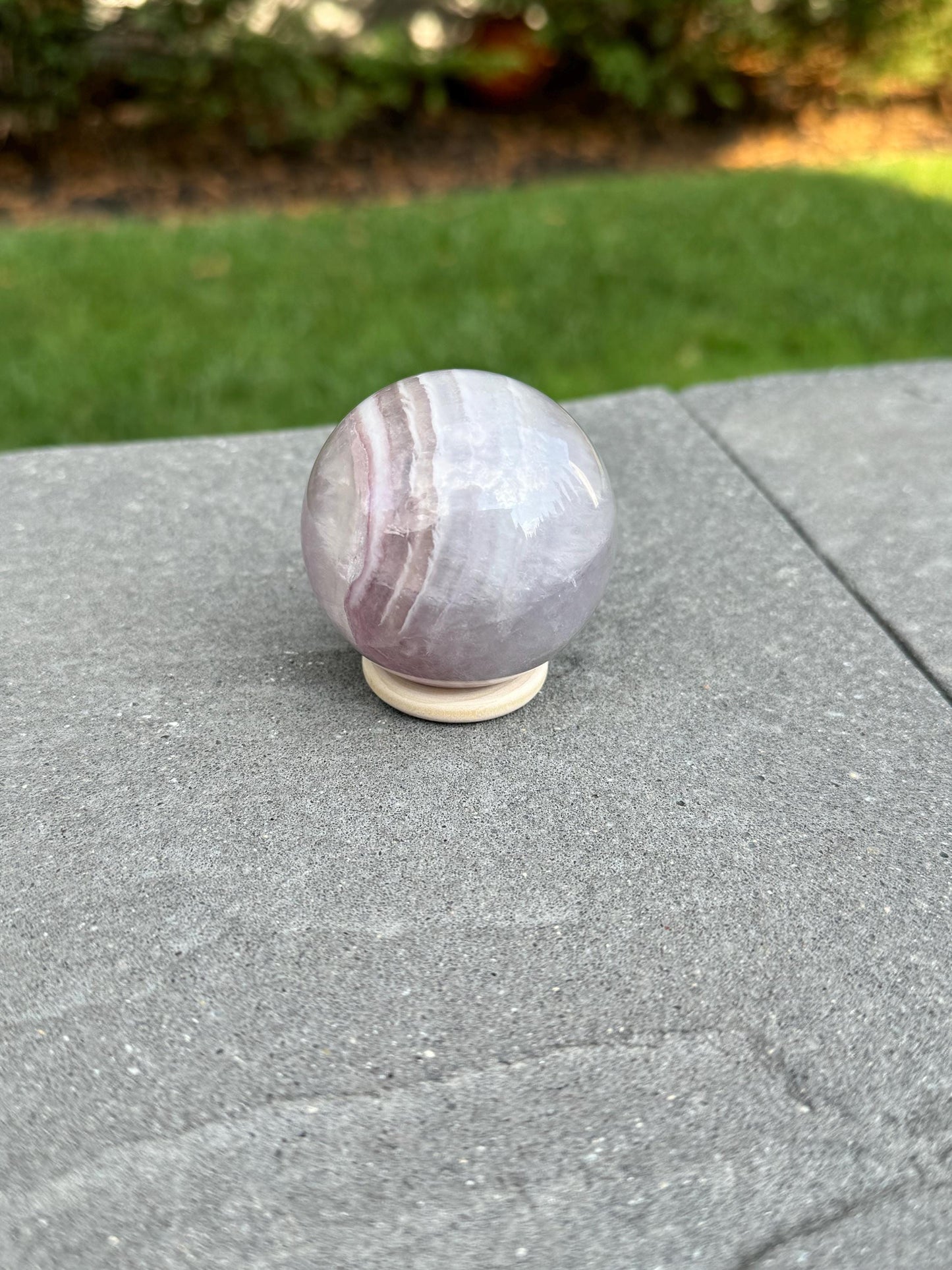 Pastel Banded Fluorite Sphere (51MM)