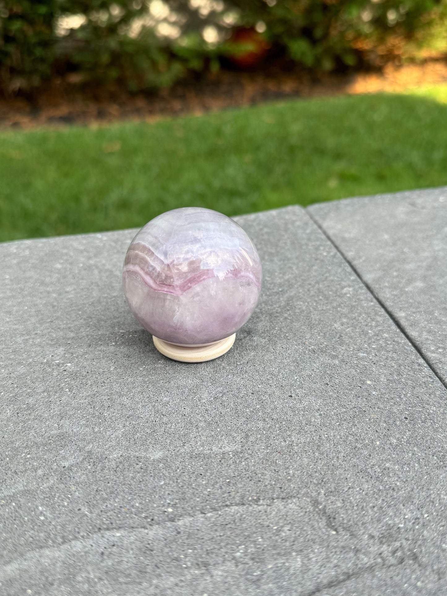 Pastel Banded Fluorite Sphere (51MM)