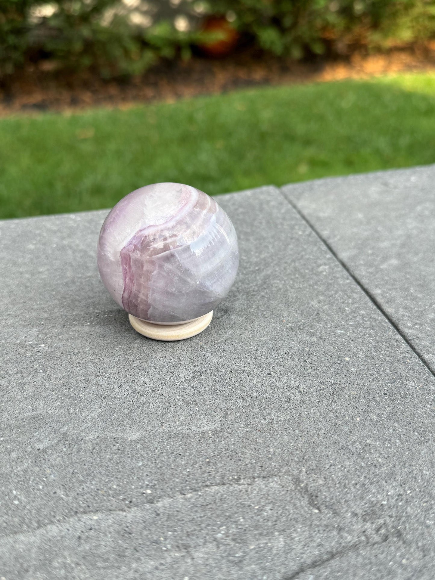 Pastel Banded Fluorite Sphere (51MM)