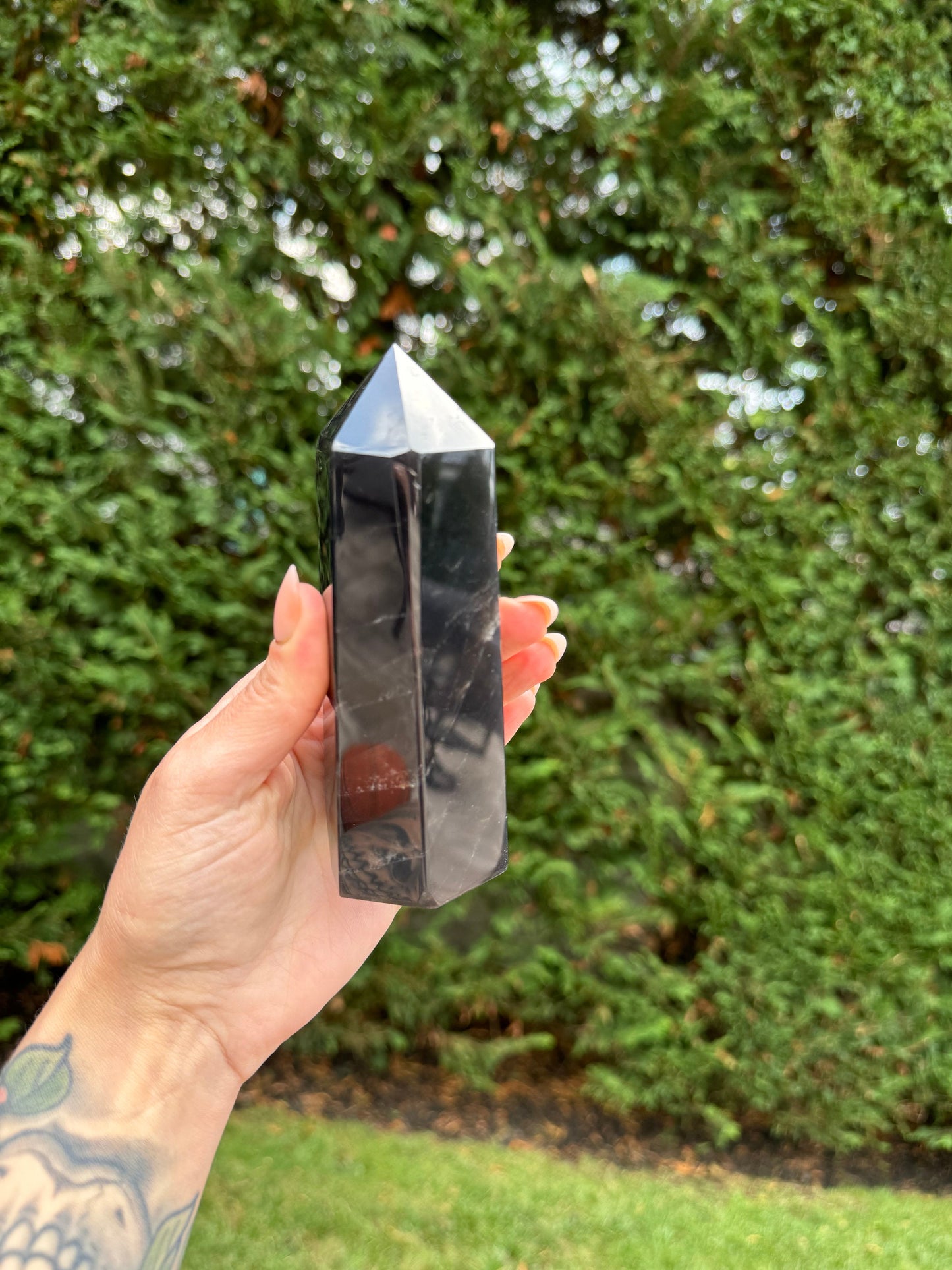 Black Rose Quartz Tower