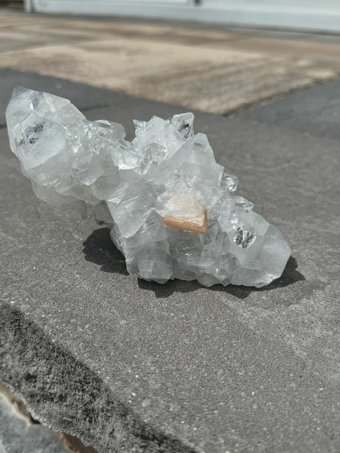 XL Indian Diamond Apophyllite & Pink Stilbite Specimen (1.87lbs)