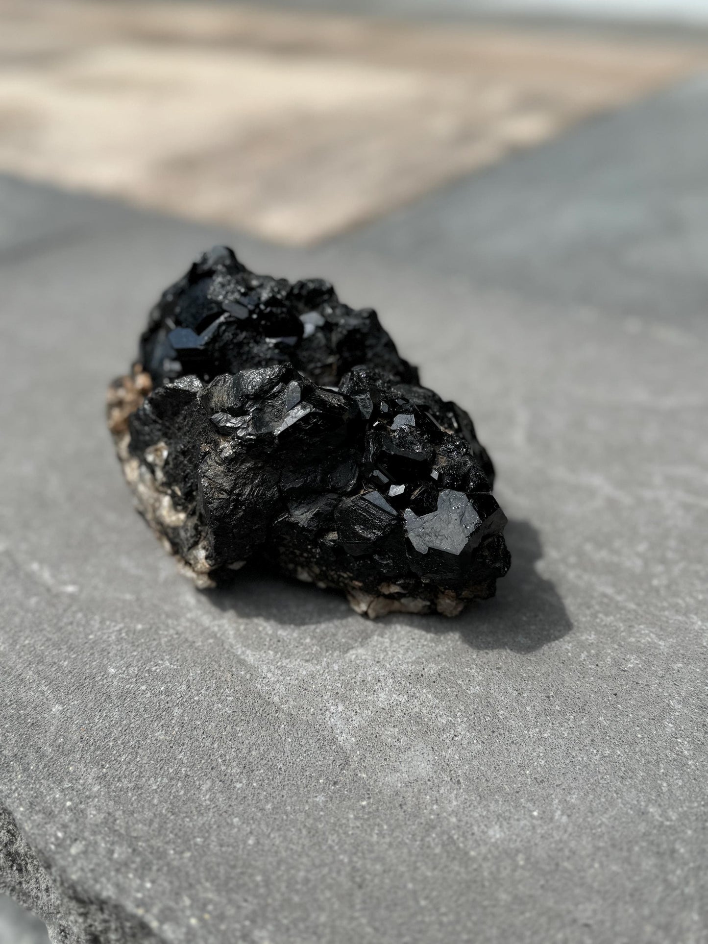 XL Raw High-Quality Black Tourmaline & Quartz Specimen (2.21lbs)
