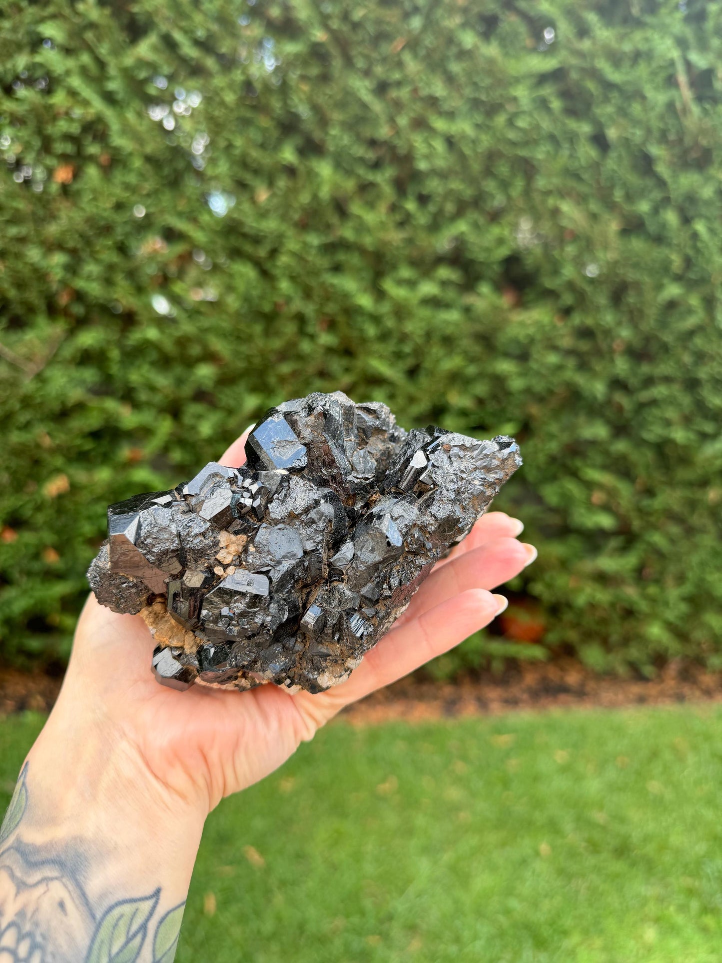 XL Raw High-Quality Black Tourmaline & Quartz Specimen (2.21lbs)