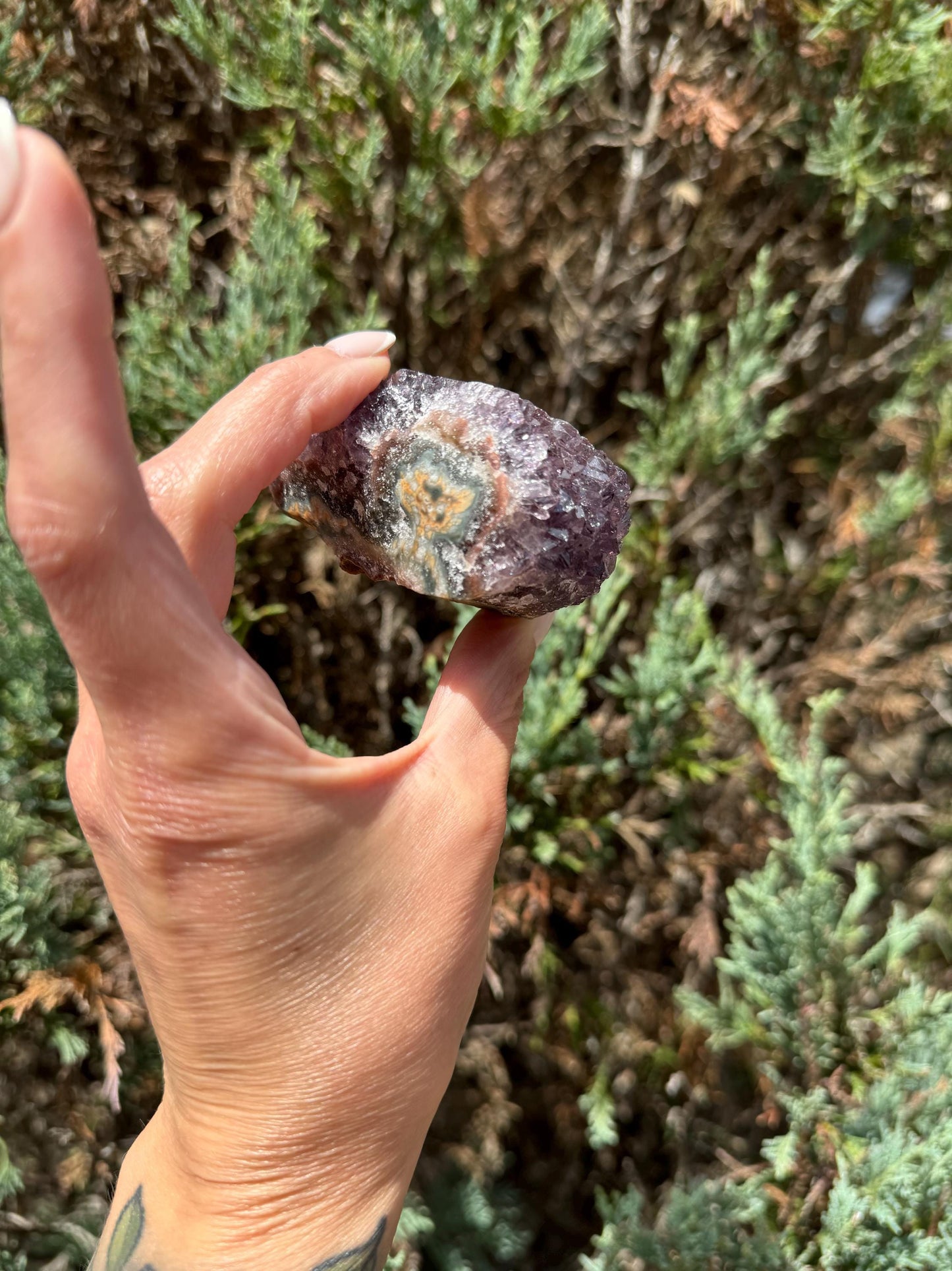 Purple Amethyst Stalactite Eye Cluster