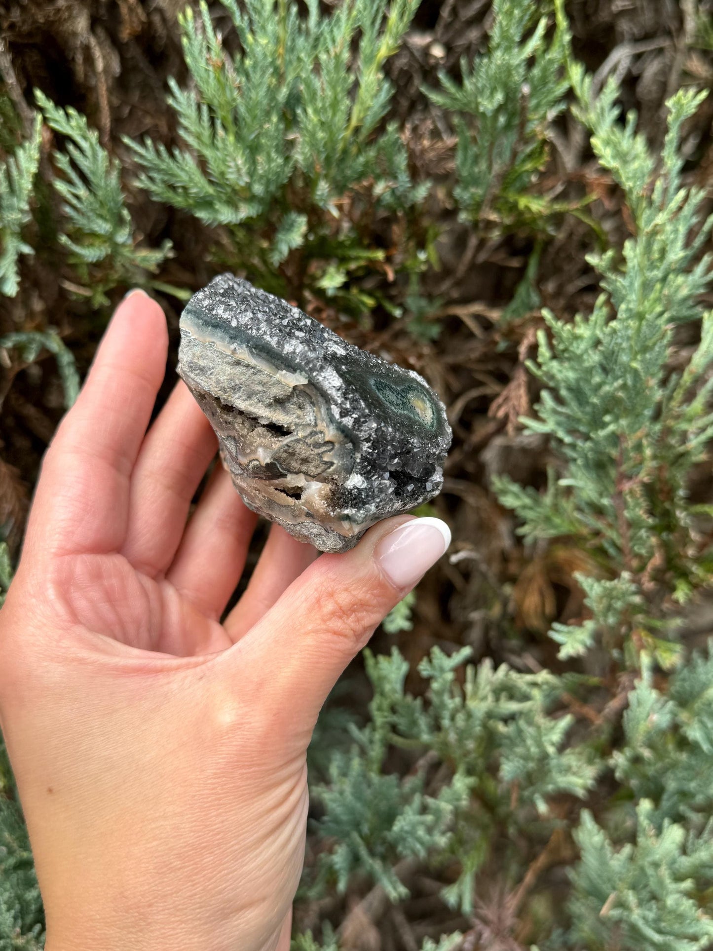Black Amethyst Stalactite Eye Cluster