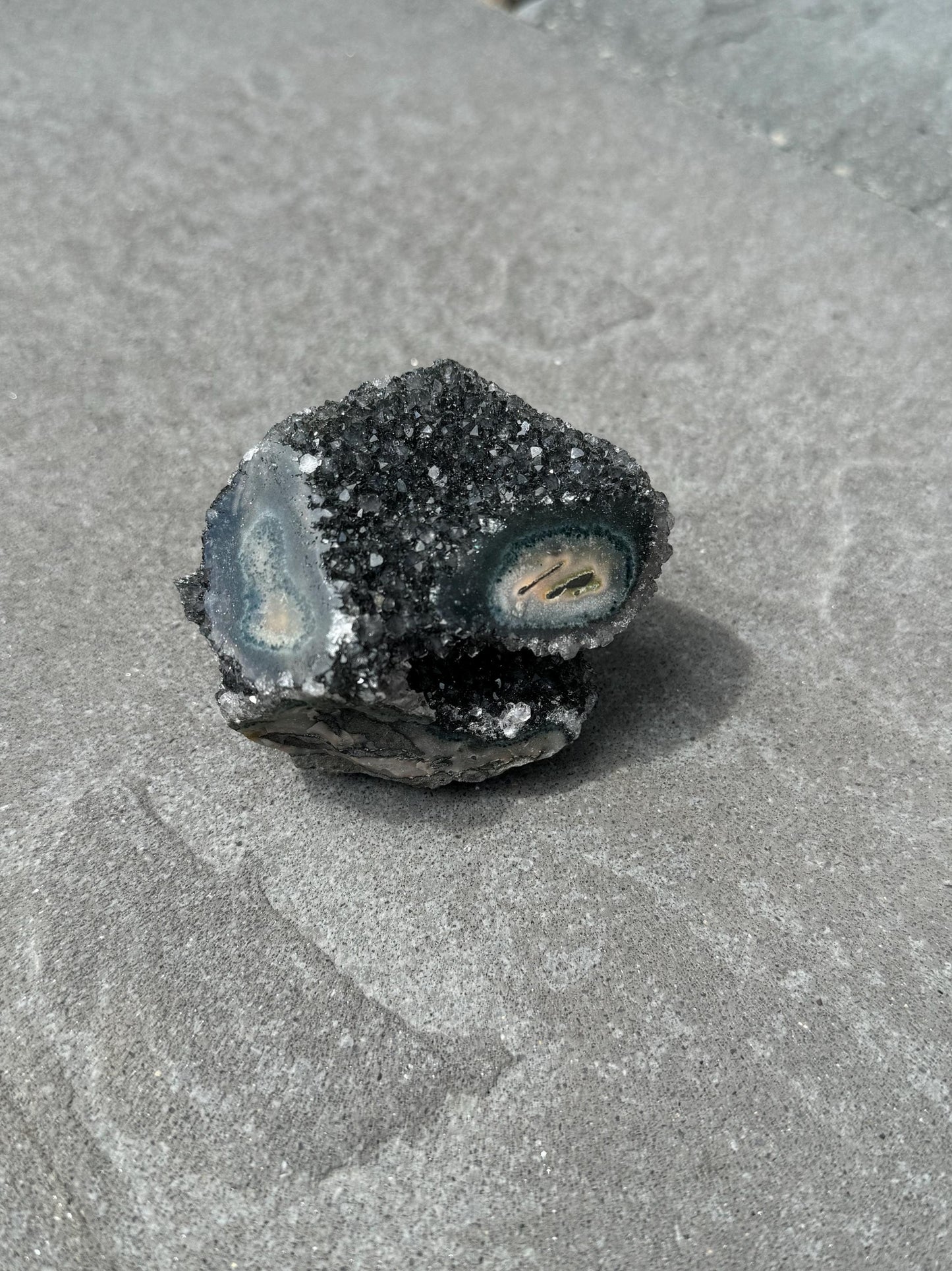 Black Amethyst Stalactite Eye Cluster