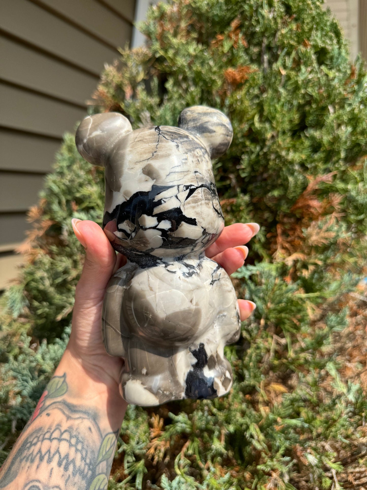 XL Druzy Volcano Agate Mickey Carving (2.13lbs)