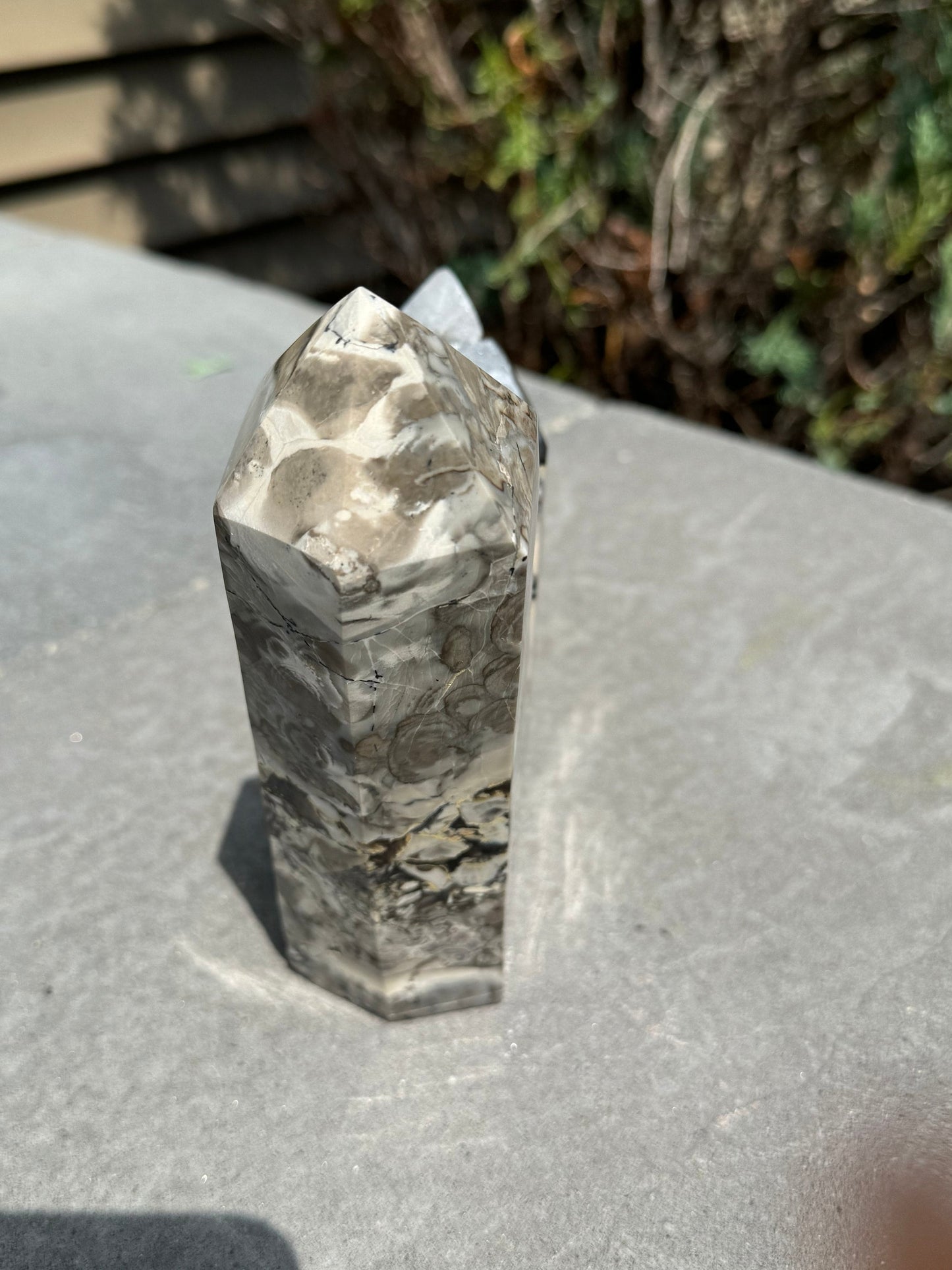 Druzy Volcano Agate Double Point Tower (3.3lbs)