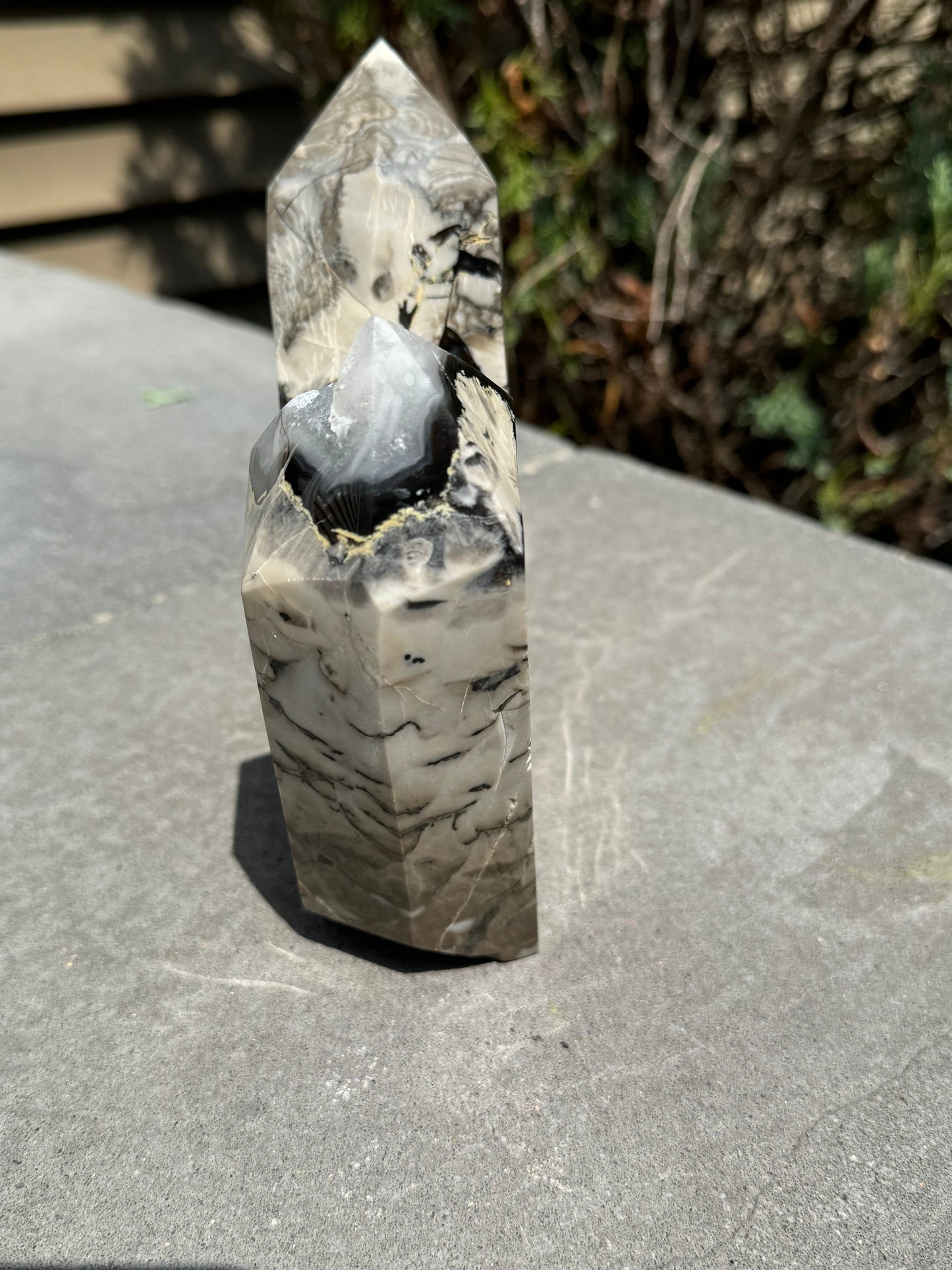 Druzy Volcano Agate Double Point Tower (3.3lbs)