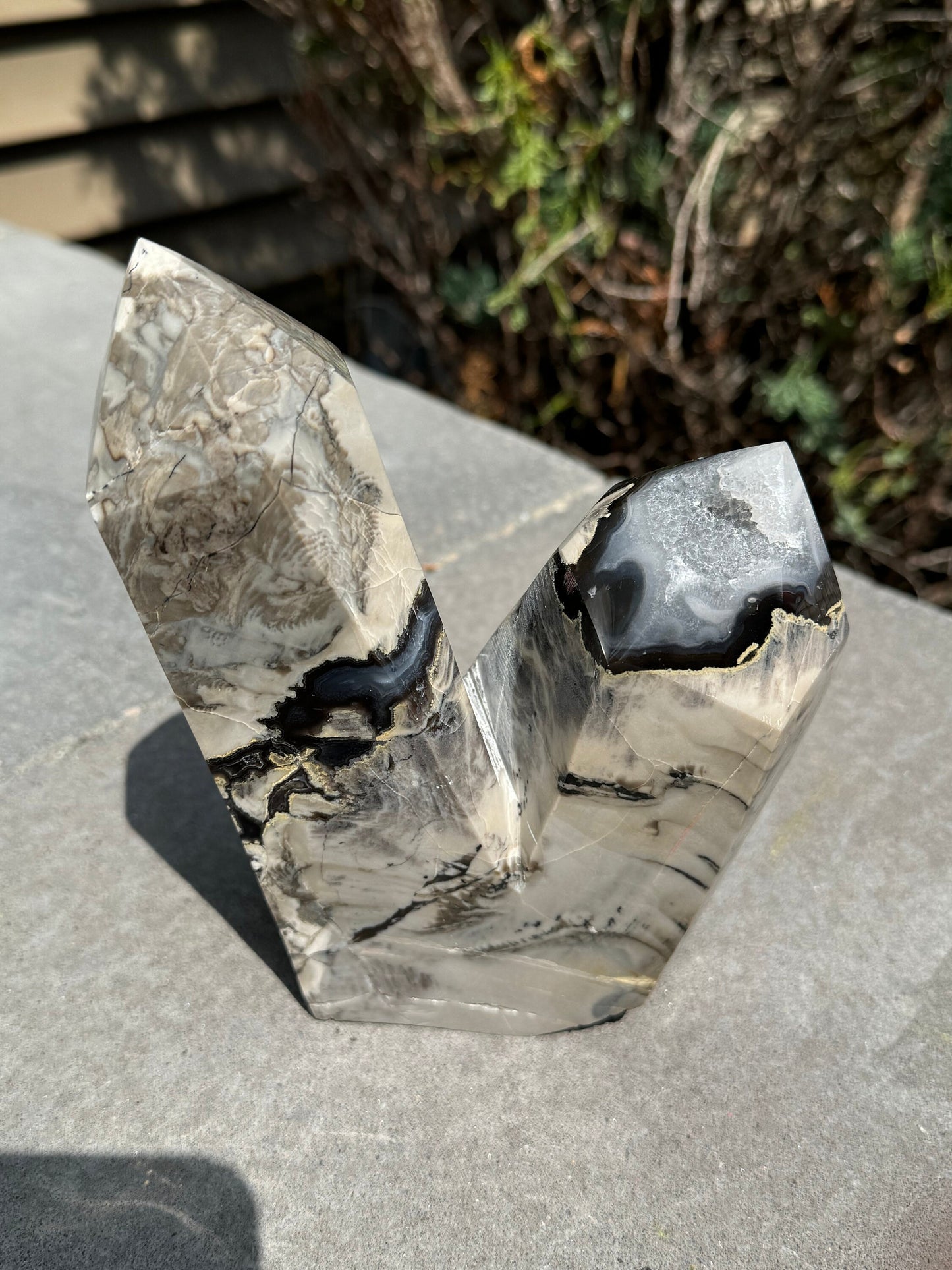 Druzy Volcano Agate Double Point Tower (3.3lbs)