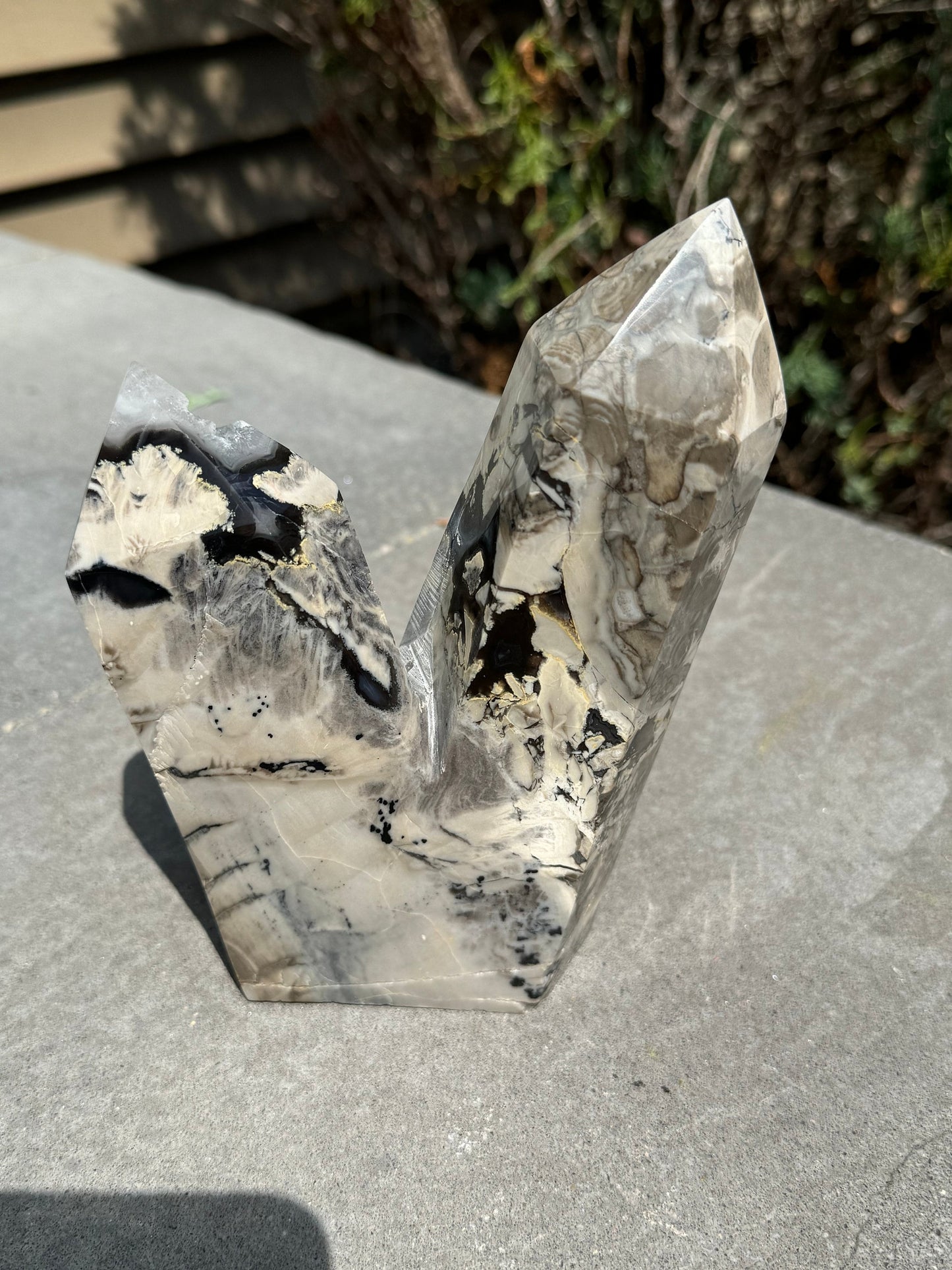 Druzy Volcano Agate Double Point Tower (3.3lbs)