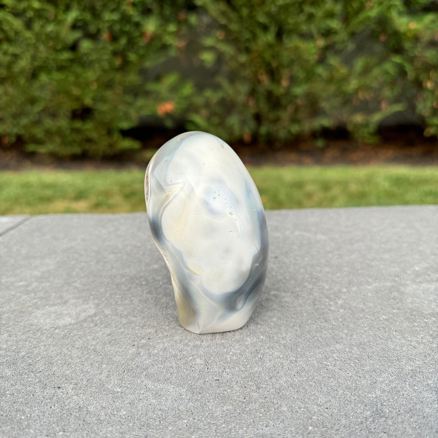 Orca Agate Freeform with Druzy Amethyst