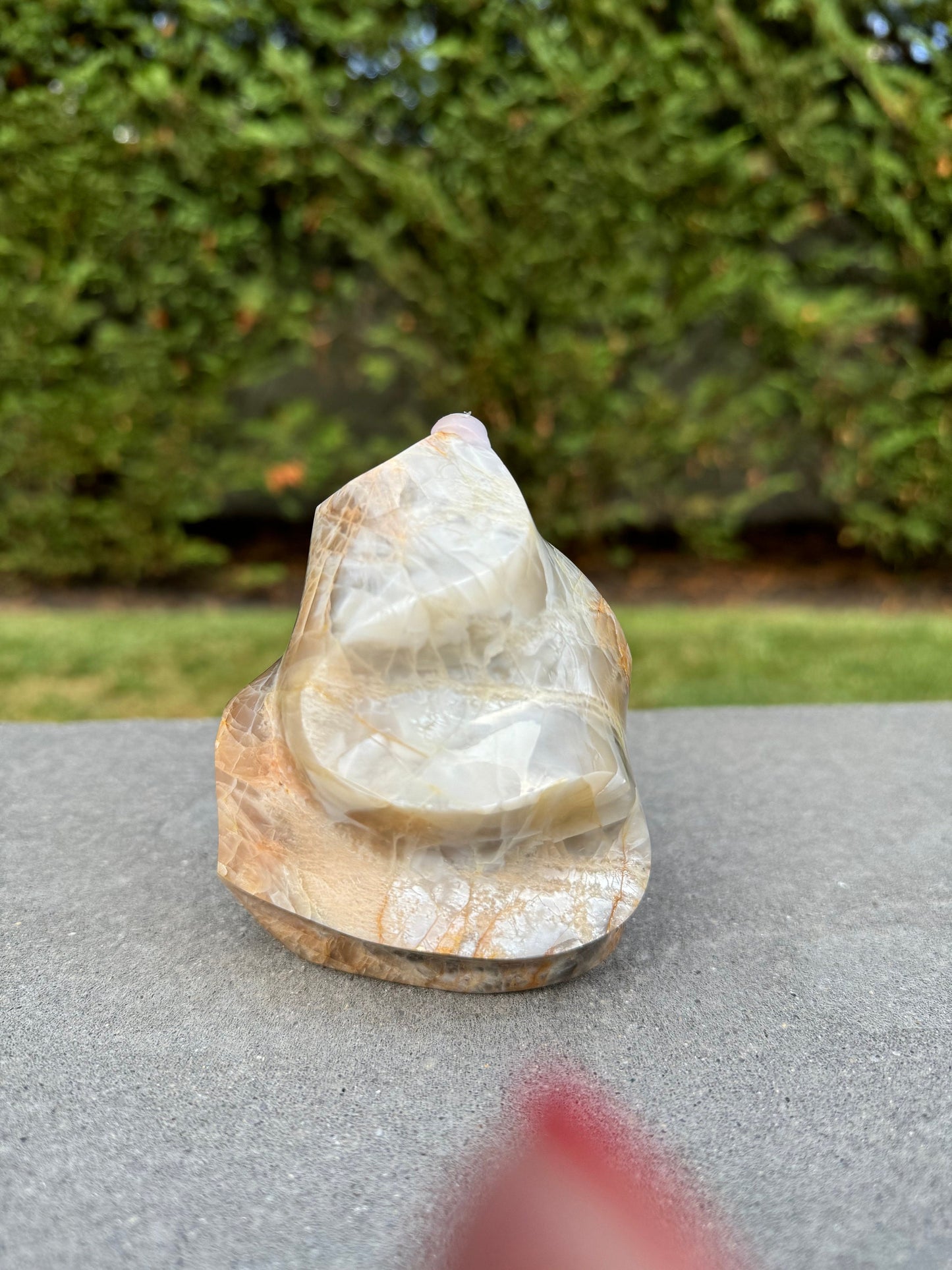 Flashy Peach Moonstone Flame
