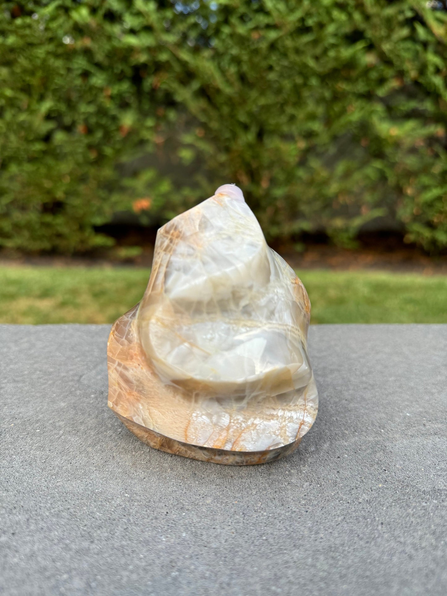 Flashy Peach Moonstone Flame