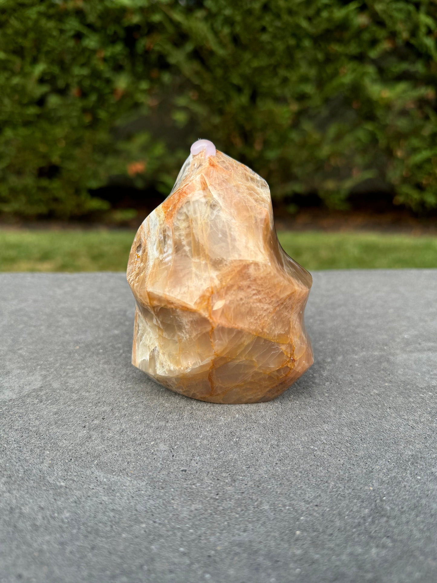Flashy Peach Moonstone Flame