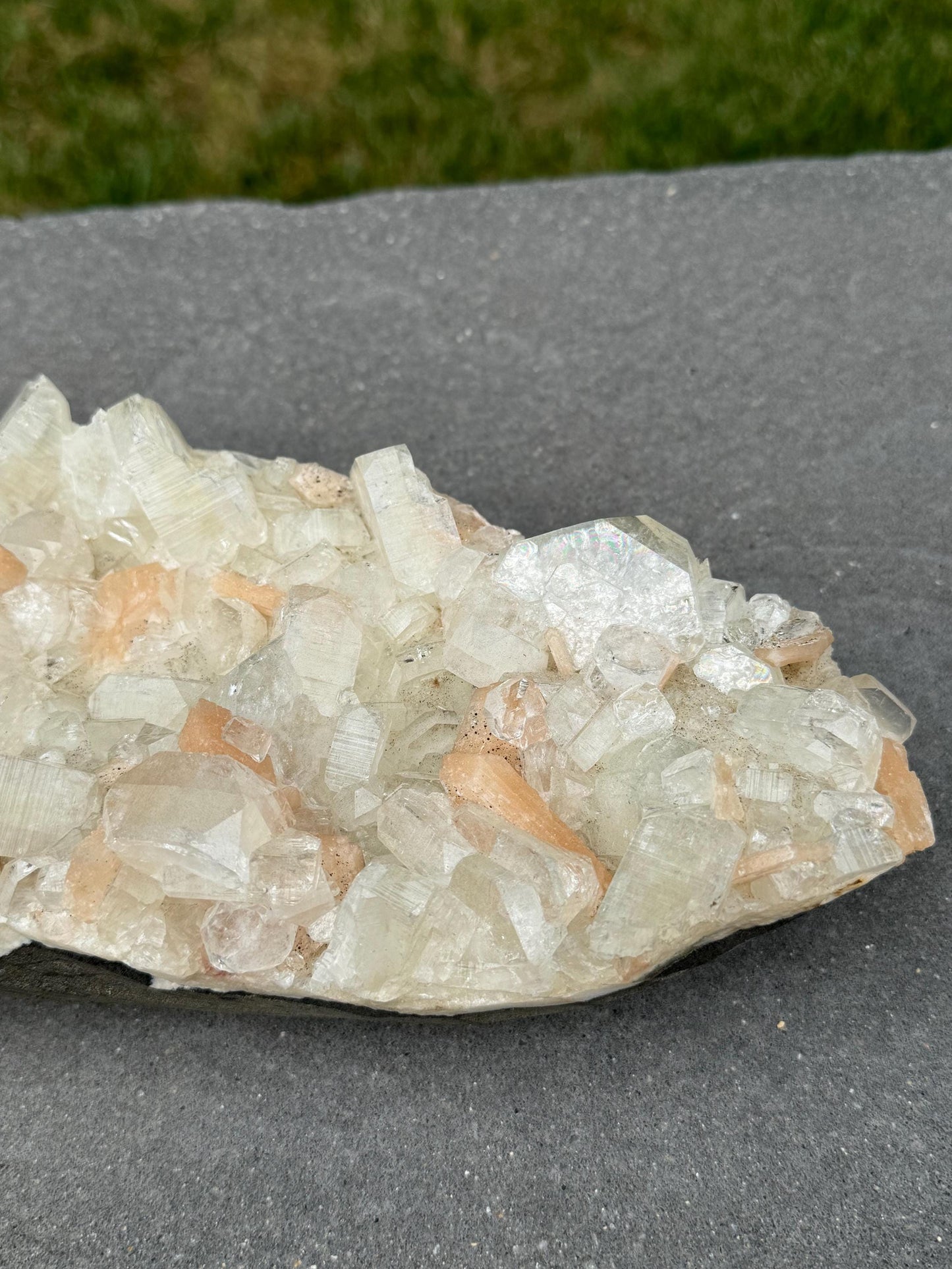 XL Diamond Apophyllite & Pink Stilbite Specimen (6.8lbs)