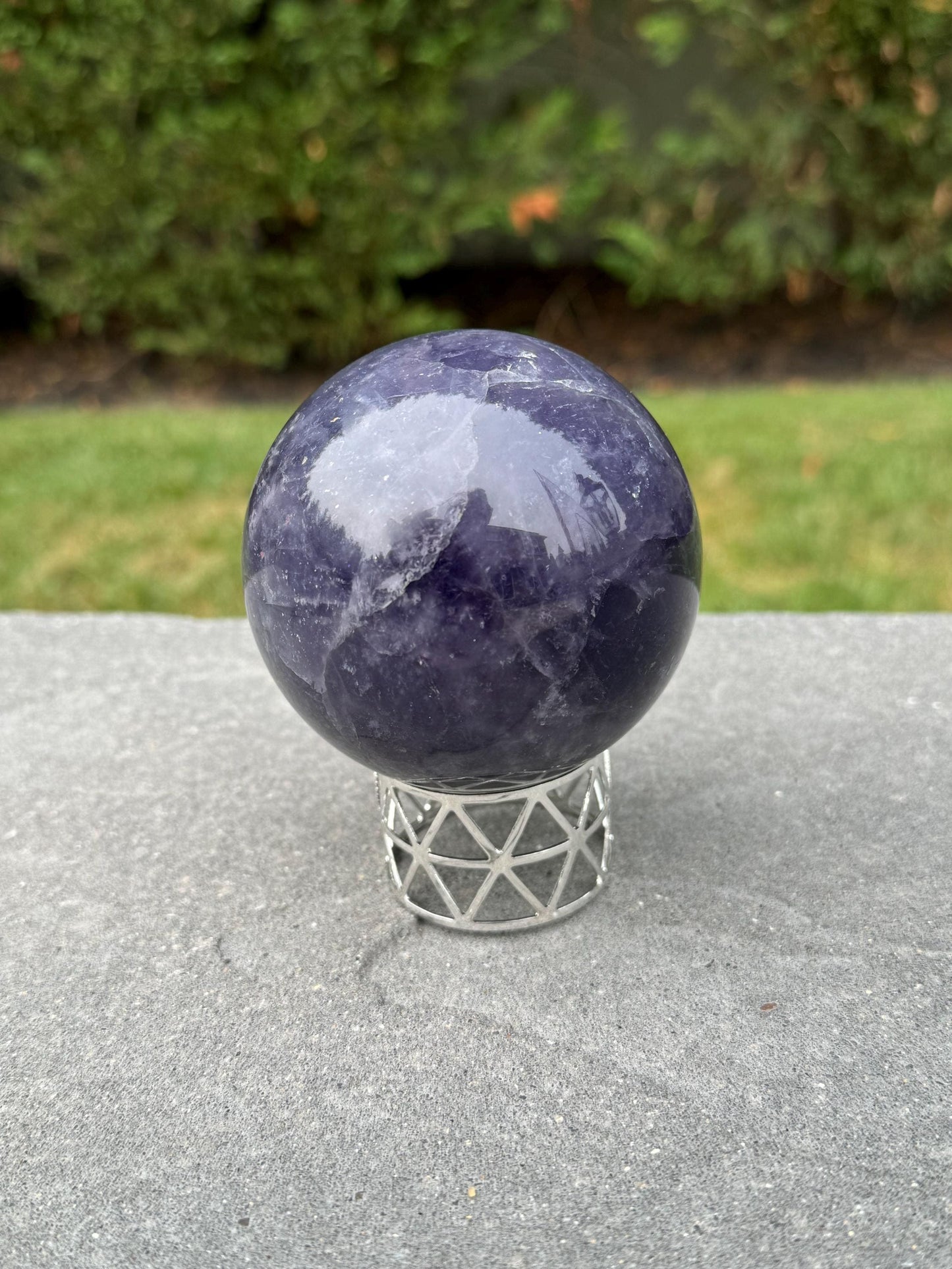 Dark Purple Fluorite Sphere (82MM)