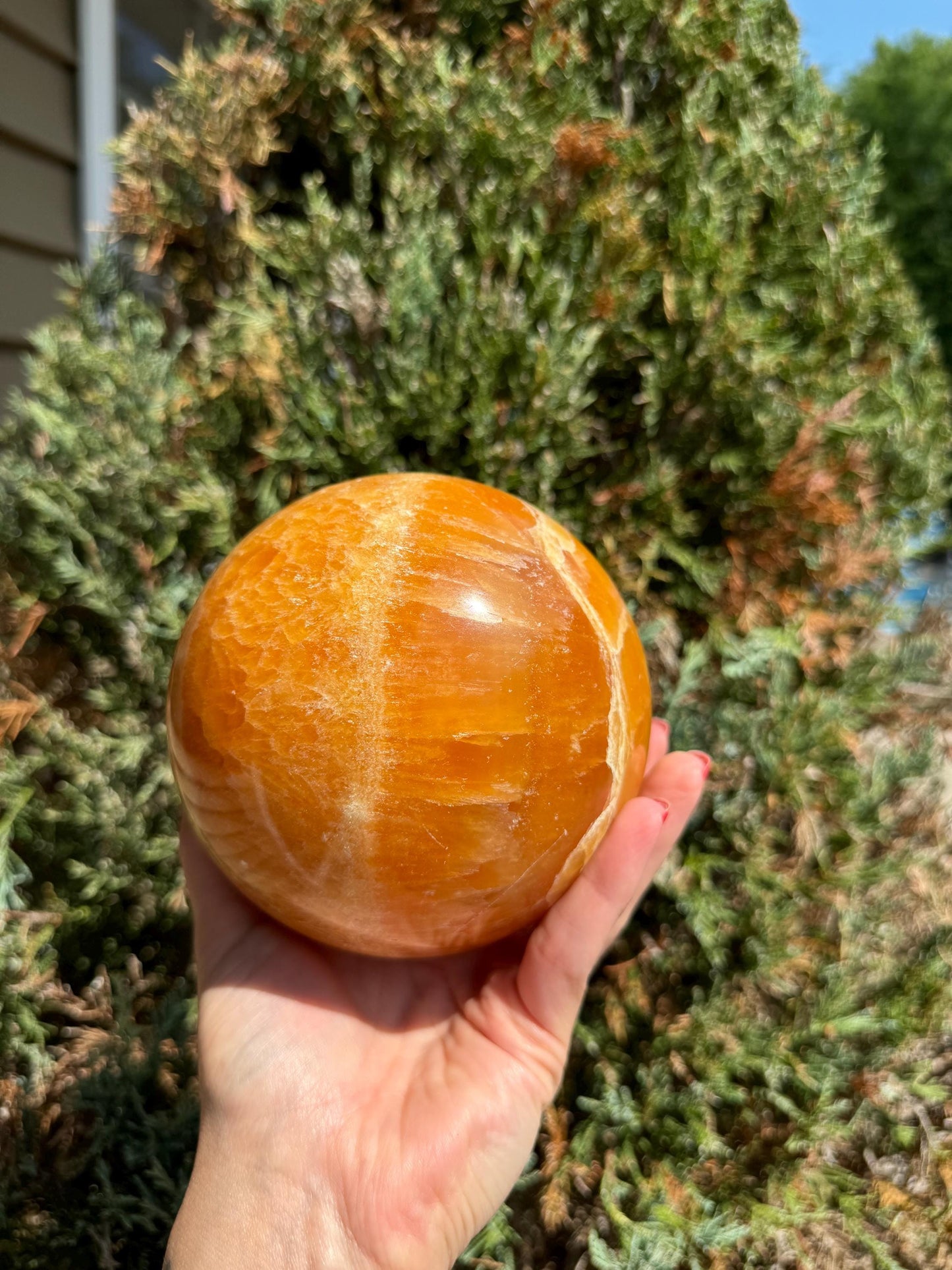 XL Orange Calcite Sphere (112MM)