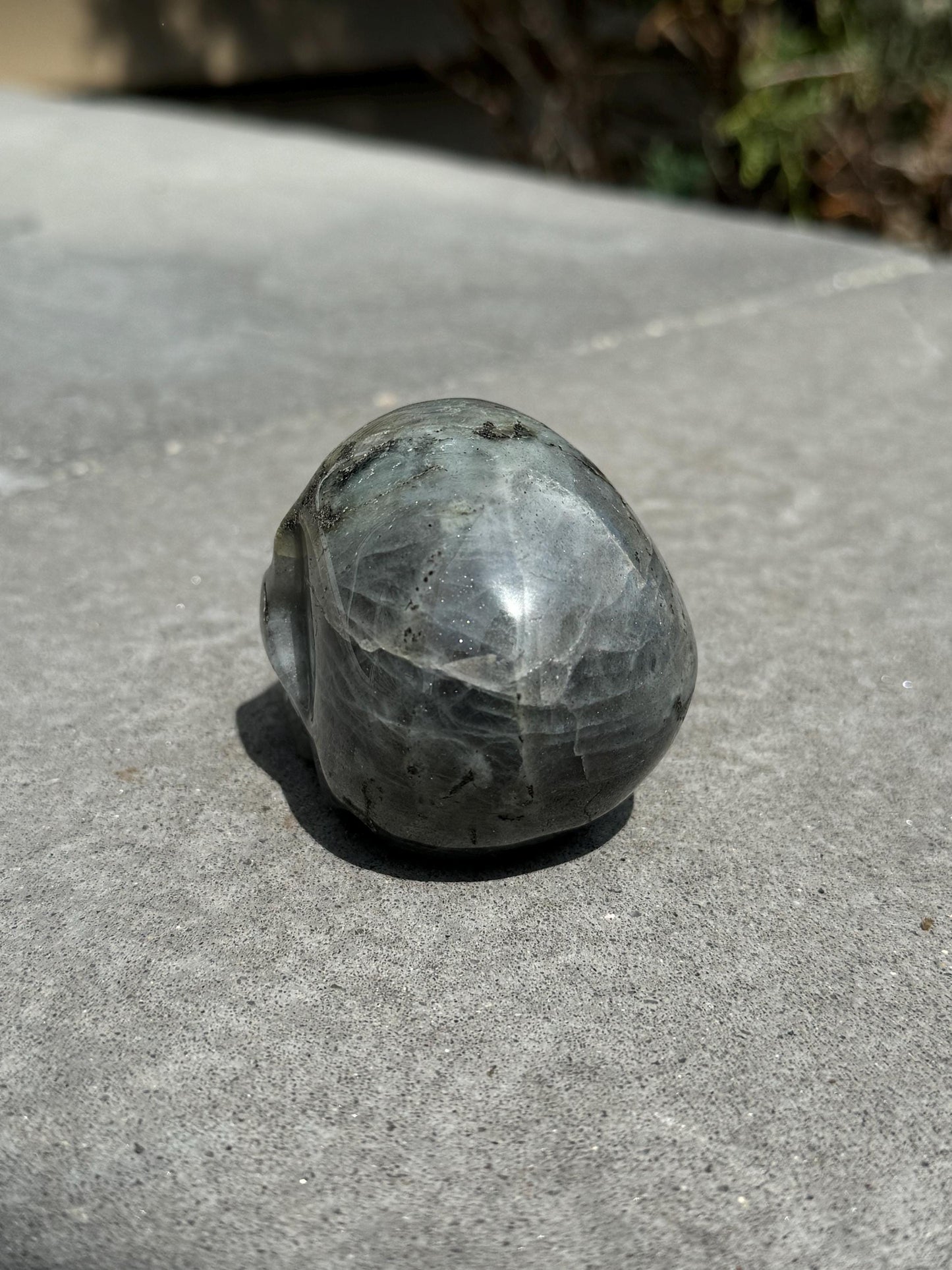 Labradorite Skull Carving
