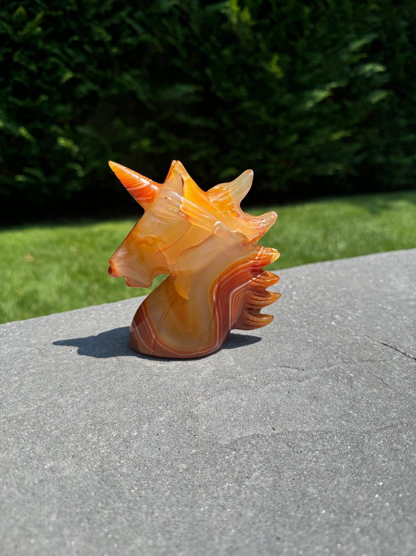Carnelian Unicorn Carving