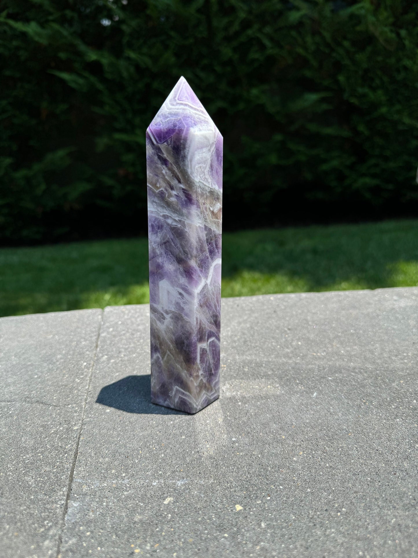 Chevron Amethyst Tower (8")