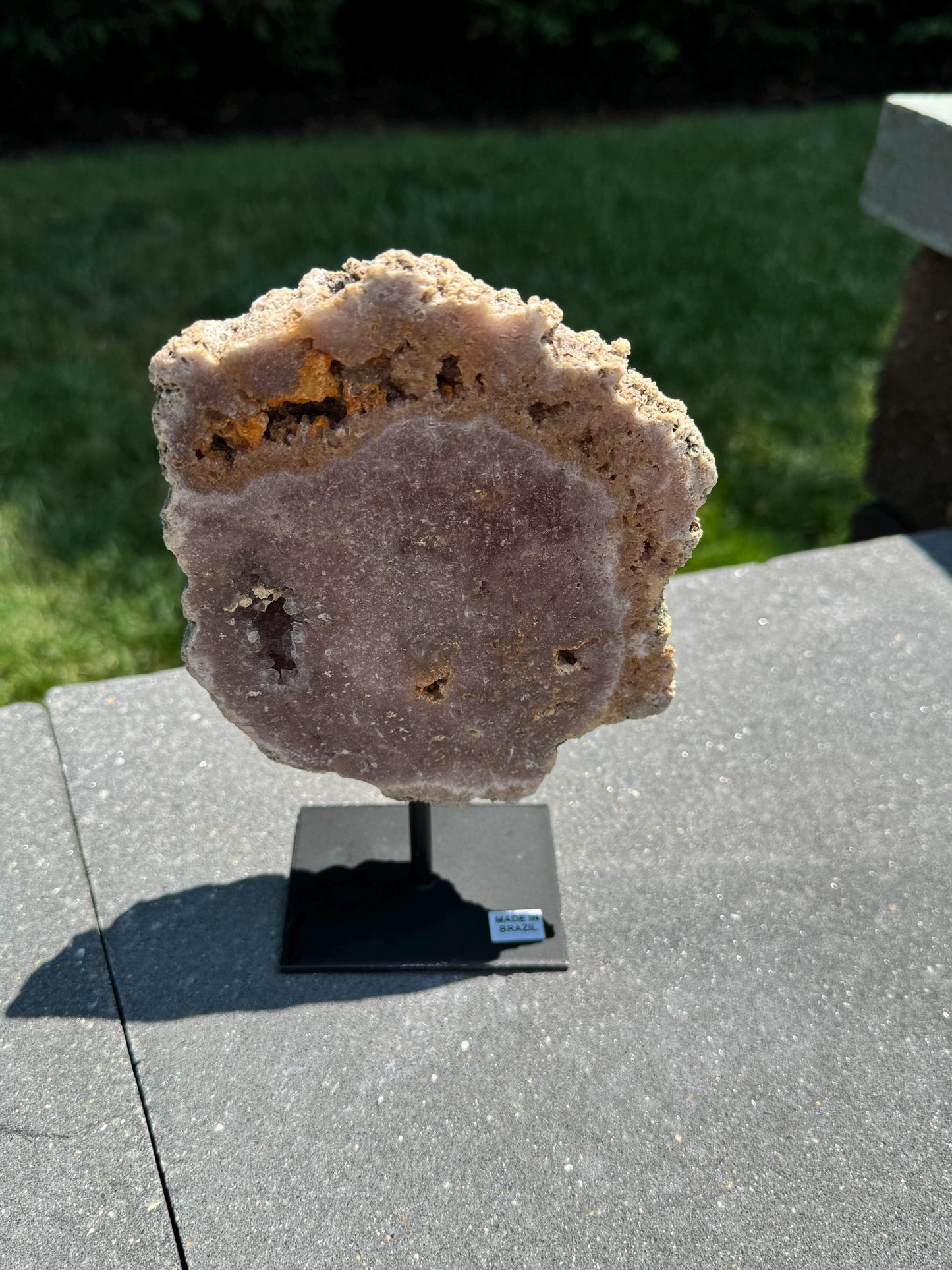 Brazilian Pink Amethyst on Stand