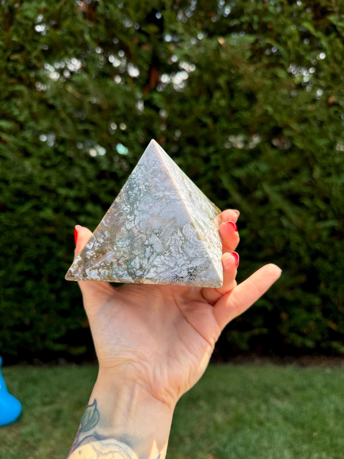 XL Ocean Jasper Pyramid Carving