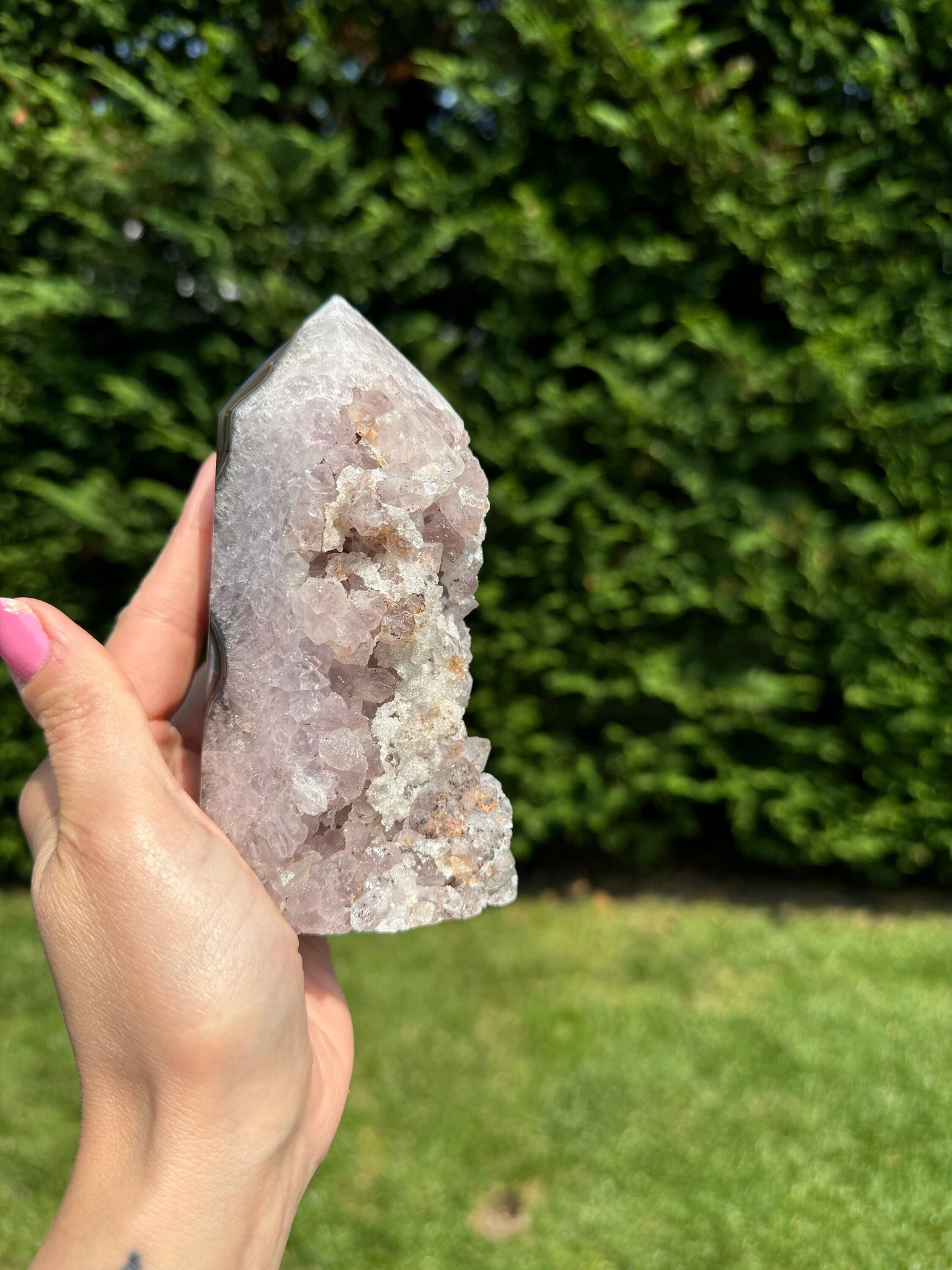 Sugar Druzy Purple Amethyst Tower