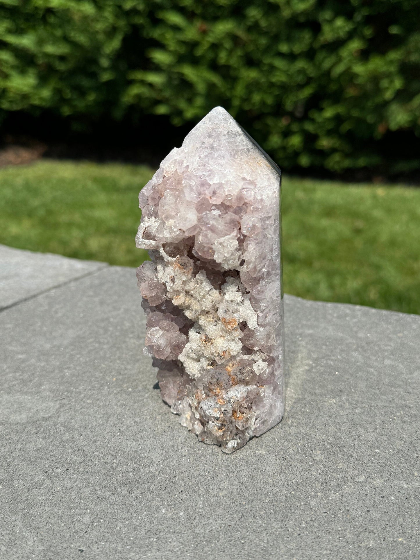 Sugar Druzy Purple Amethyst Tower