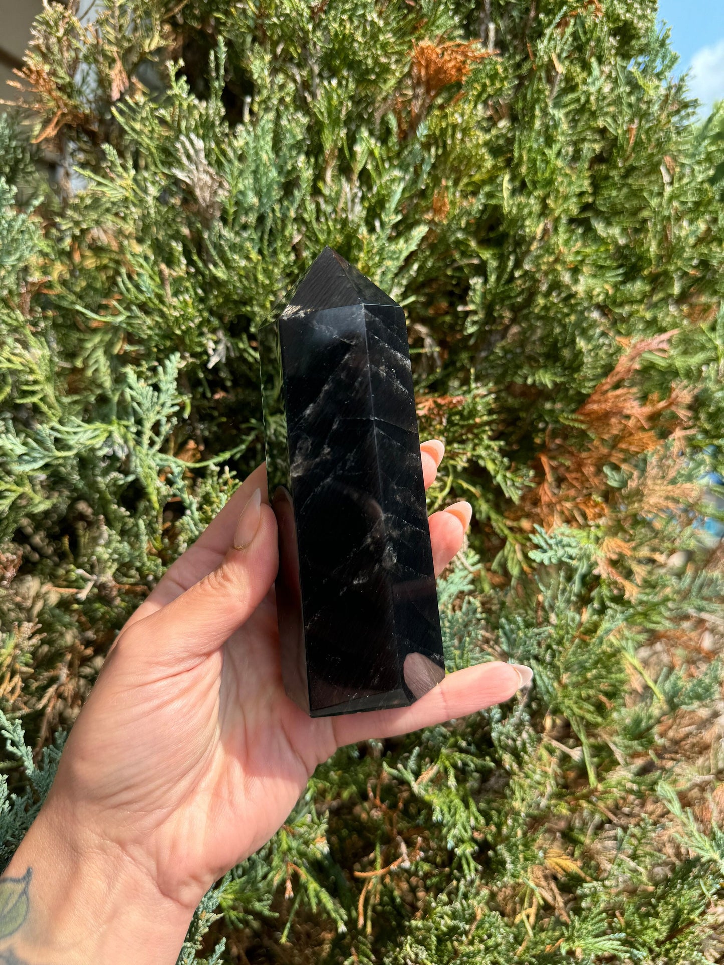 Black Rose Quartz Tower