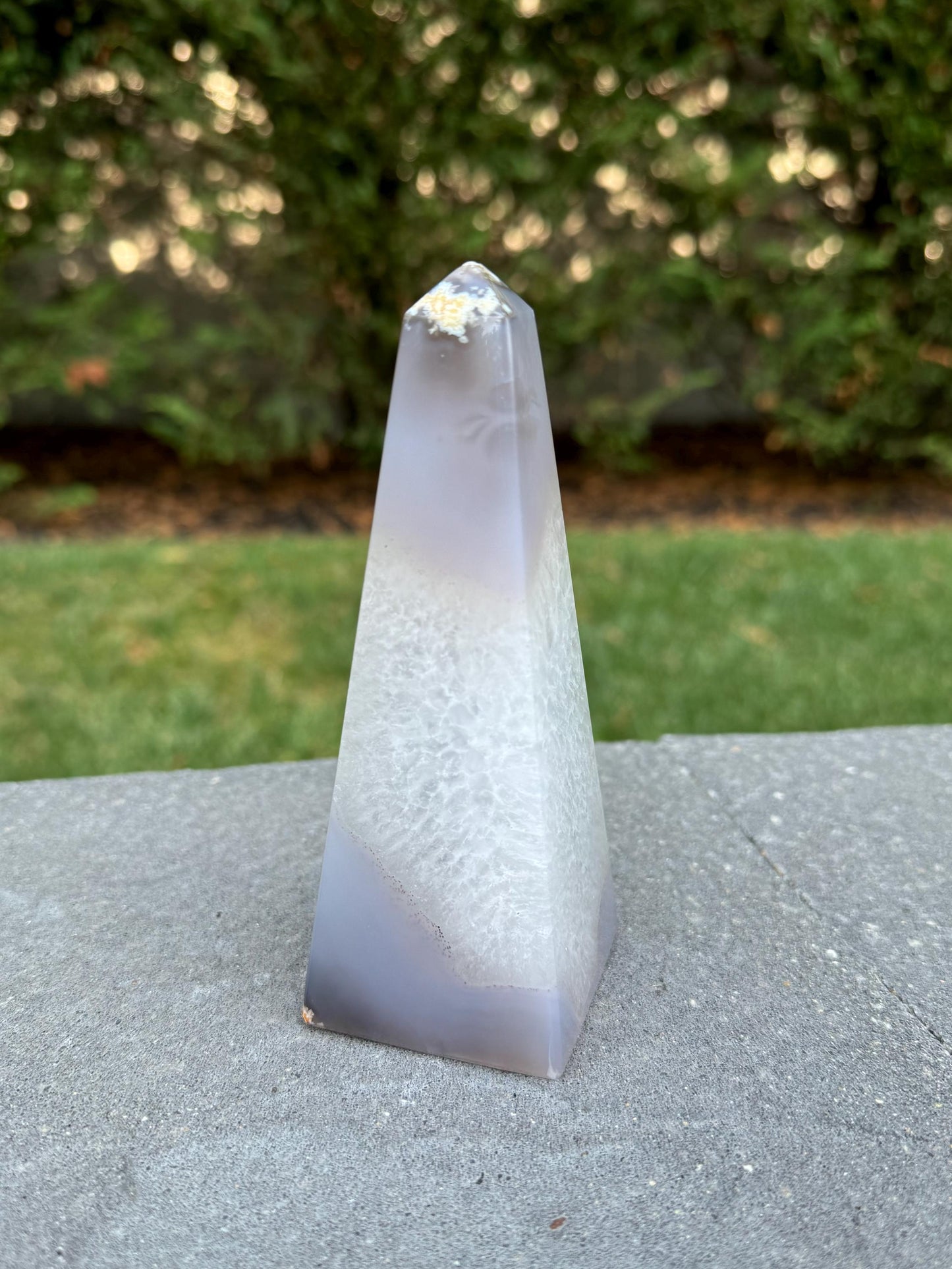 Druzy Agate & Quartz Obelisk