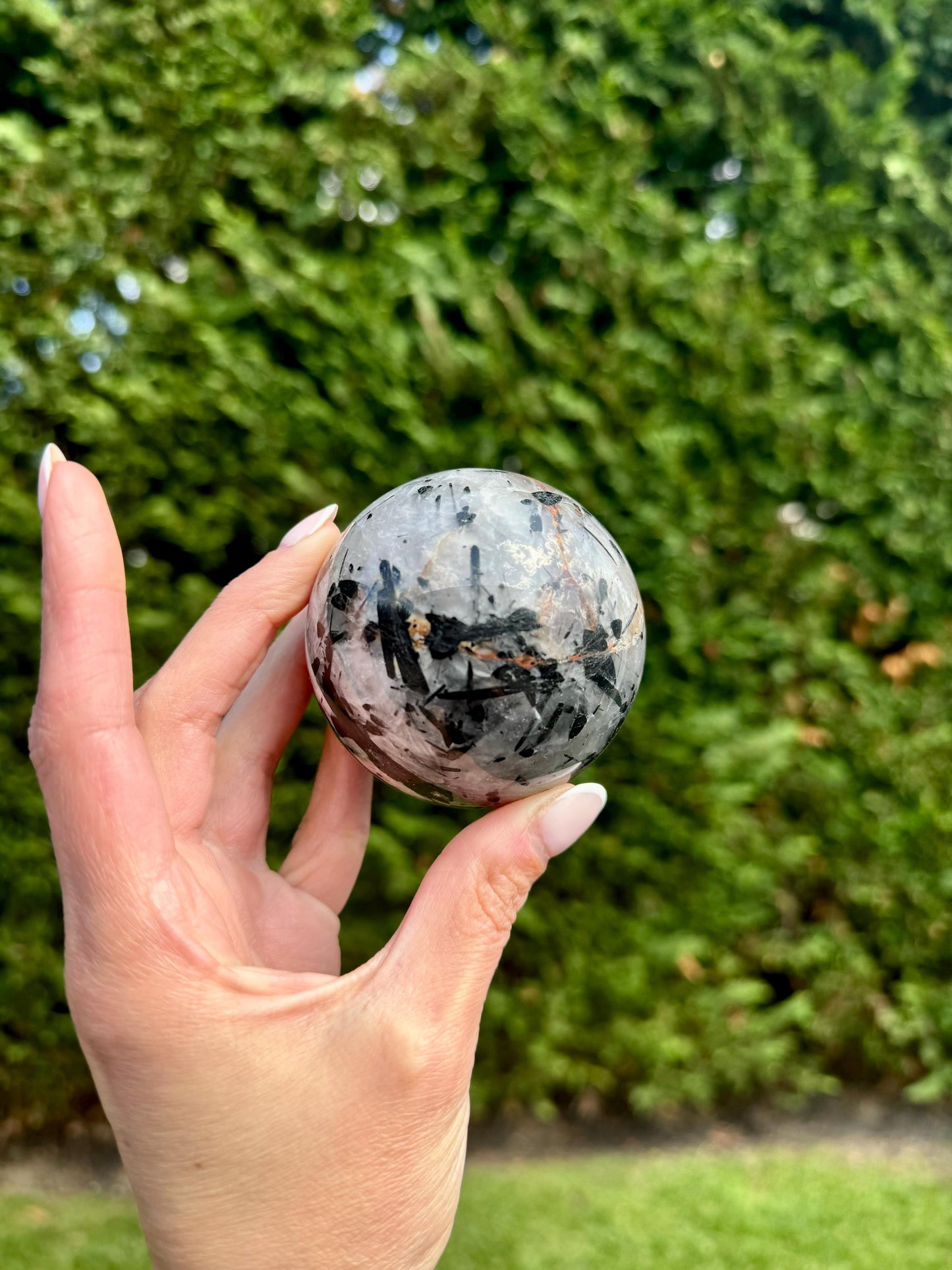 Tourmalated Quartz Sphere (60MM)