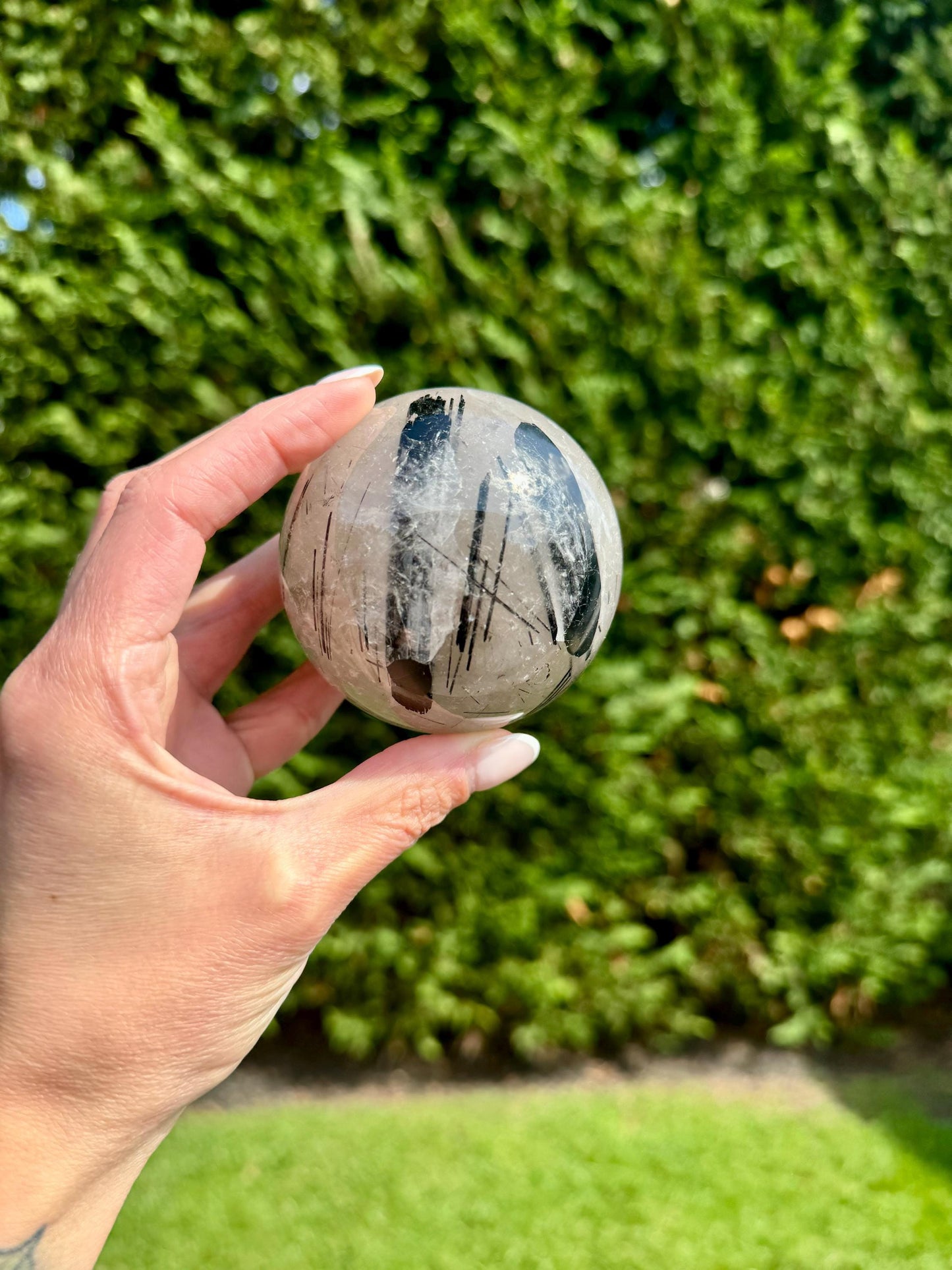 Tourmalated Quartz Sphere (63MM)