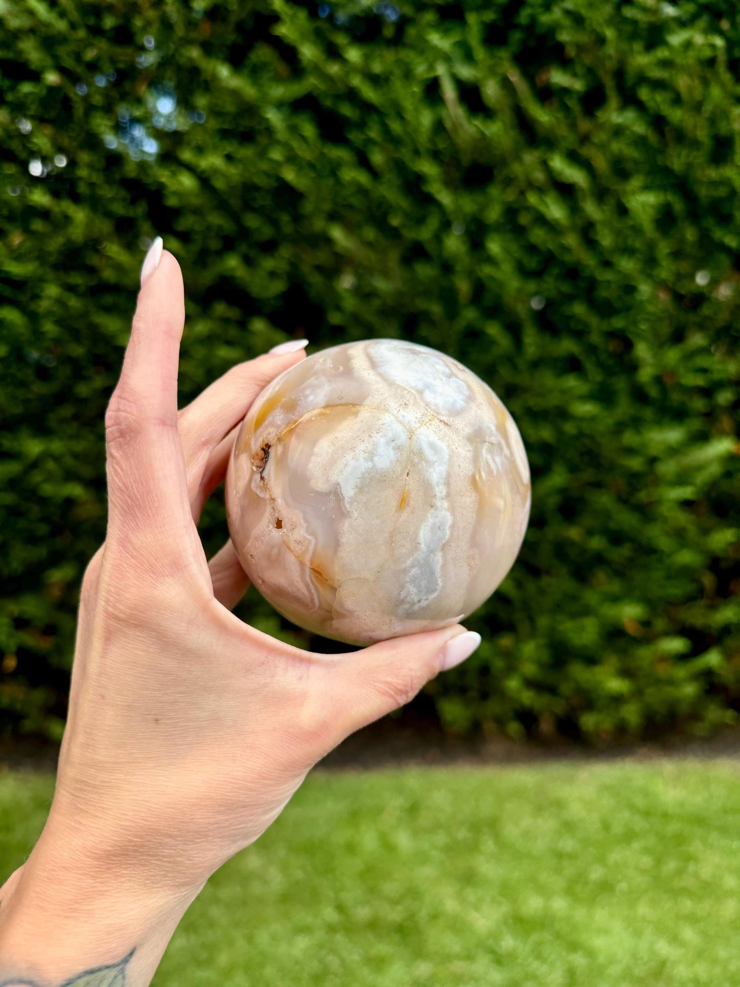 Druzy Flower Agate Sphere (83MM)