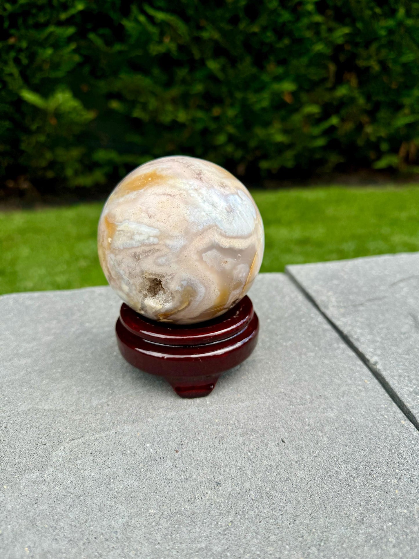 Druzy Flower Agate Sphere (83MM)