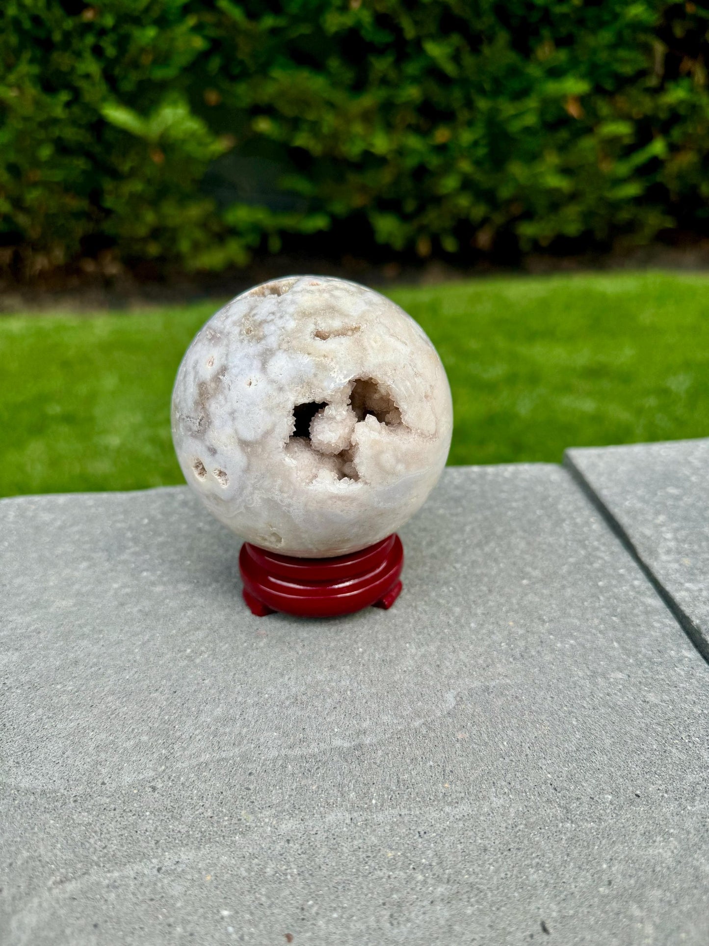 Druzy Flower Agate Sphere (77MM)