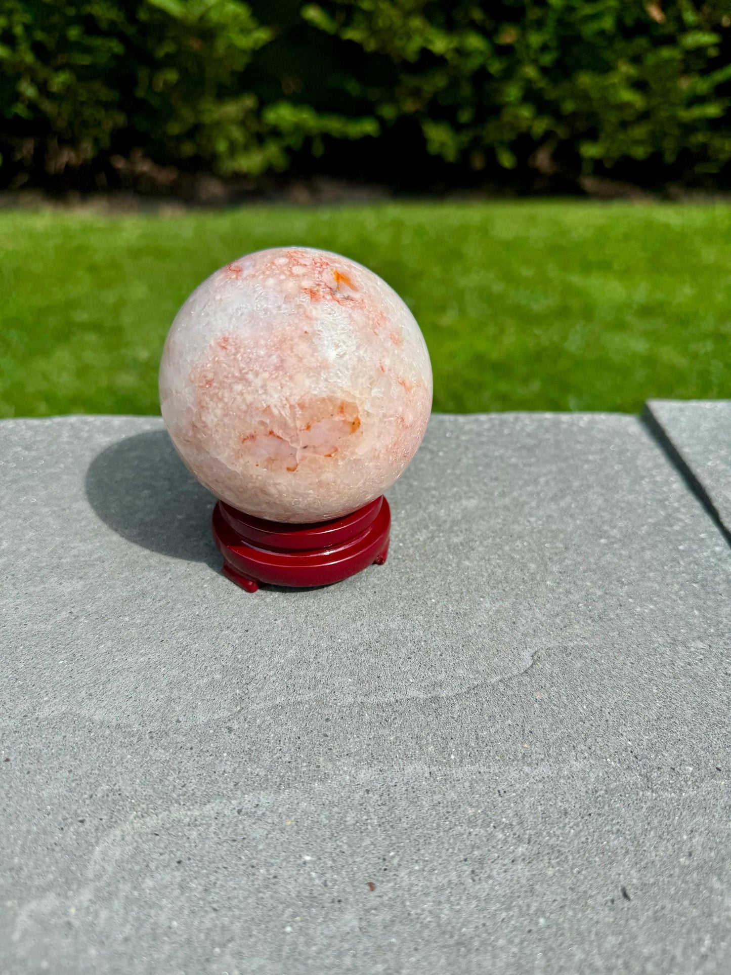 Cherry Blossom Flower Agate Quartz Sphere (68MM)