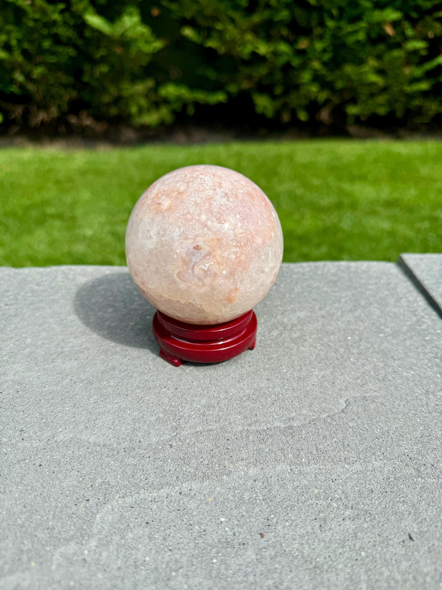 Cherry Blossom Flower Agate Quartz Sphere (68MM)