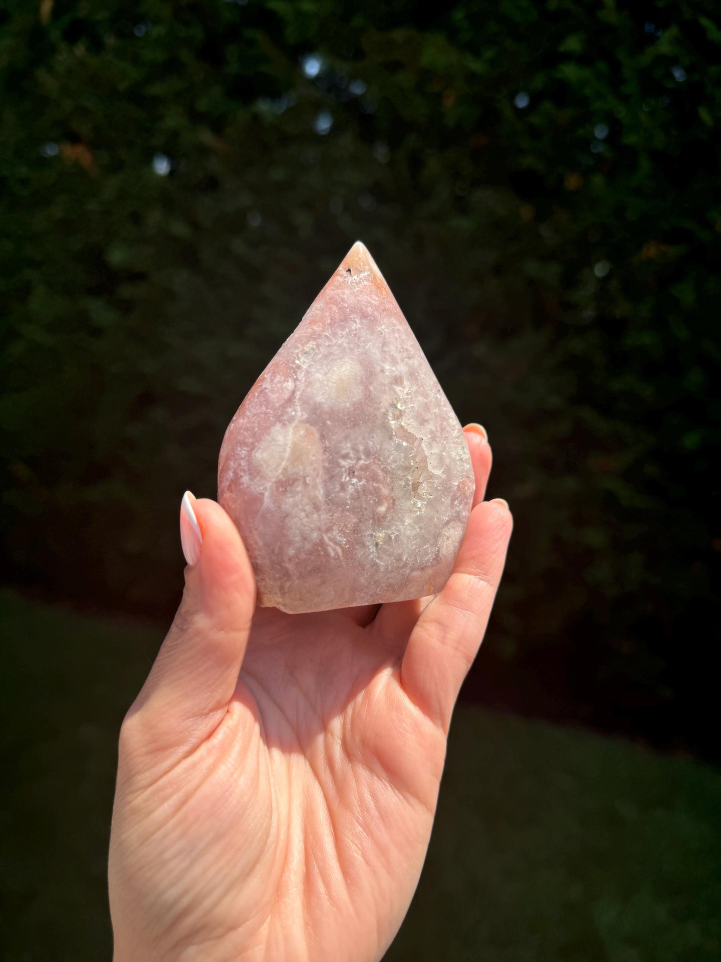 Druzy Pink Amethyst Flame