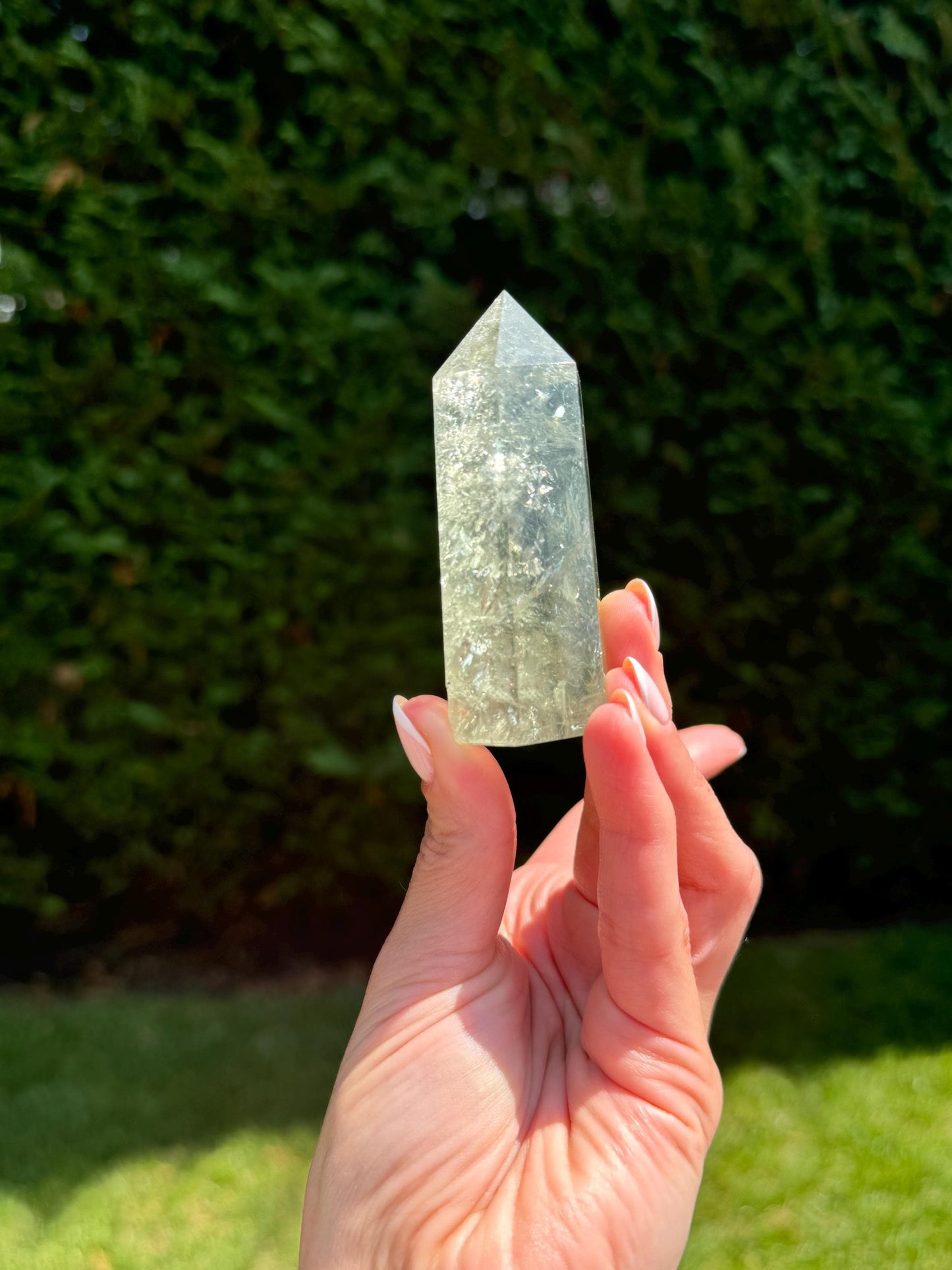 Prasiolite (Green Amethyst) Tower (3")