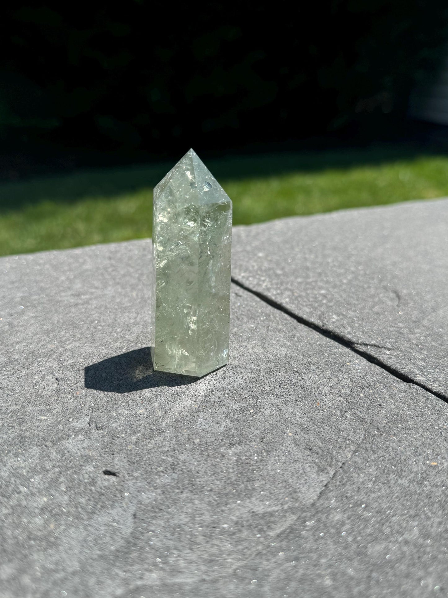 Prasiolite (Green Amethyst) Tower (3")