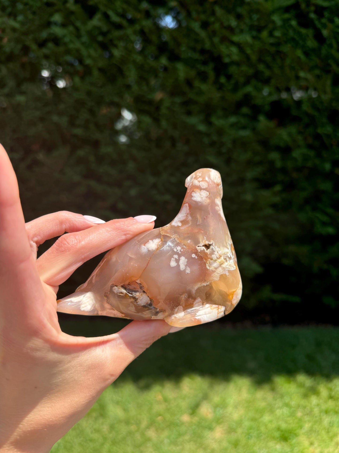 Druzy Flower Agate Seal Carving